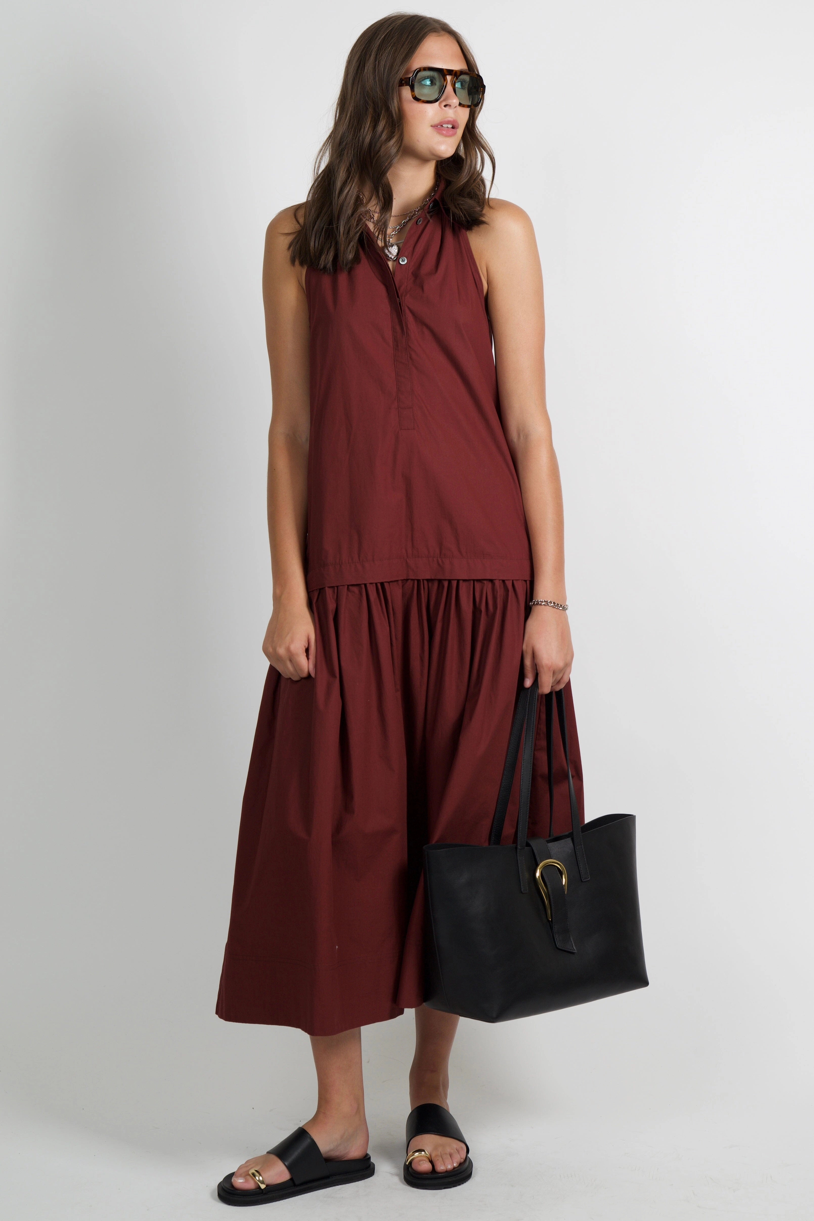 Moment Glow Simple Mood A.L.C. | Vera Dress - Dark Bosco