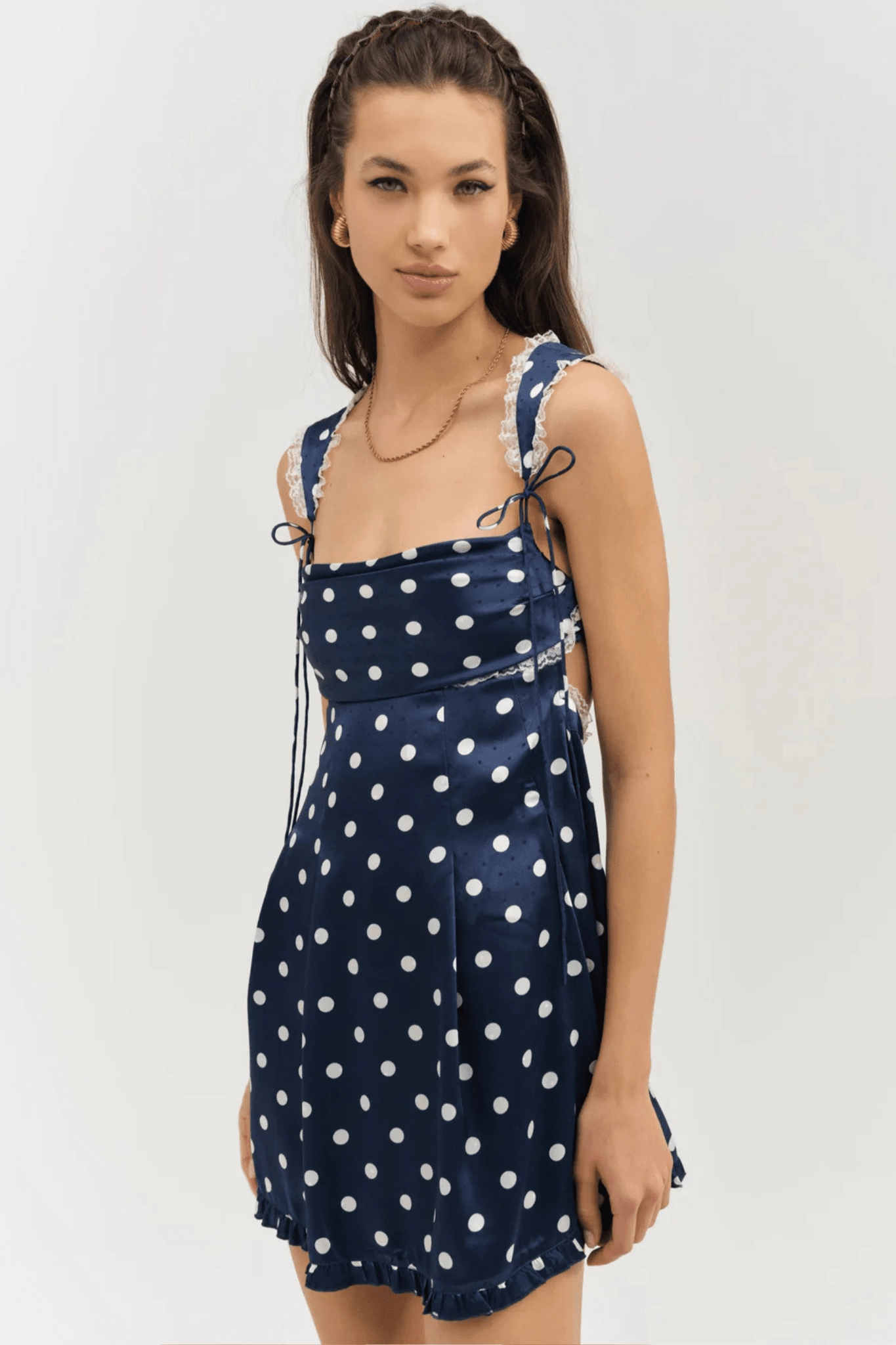 Polite Vibe FOR LOVE & LEMONS | Holland Mini Dress - Navy