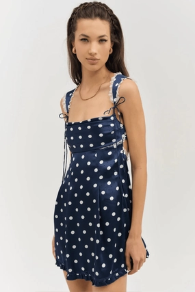 Polite Vibe FOR LOVE & LEMONS | Holland Mini Dress - Navy