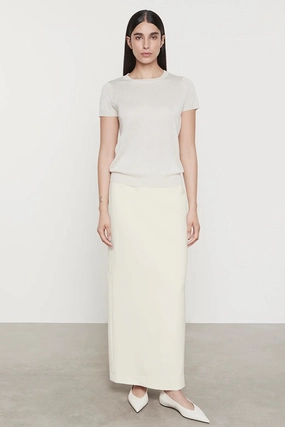 Stay Simple DenseKnit Fabric ENZA COSTA | Lame Knitted Sweater - Champagne