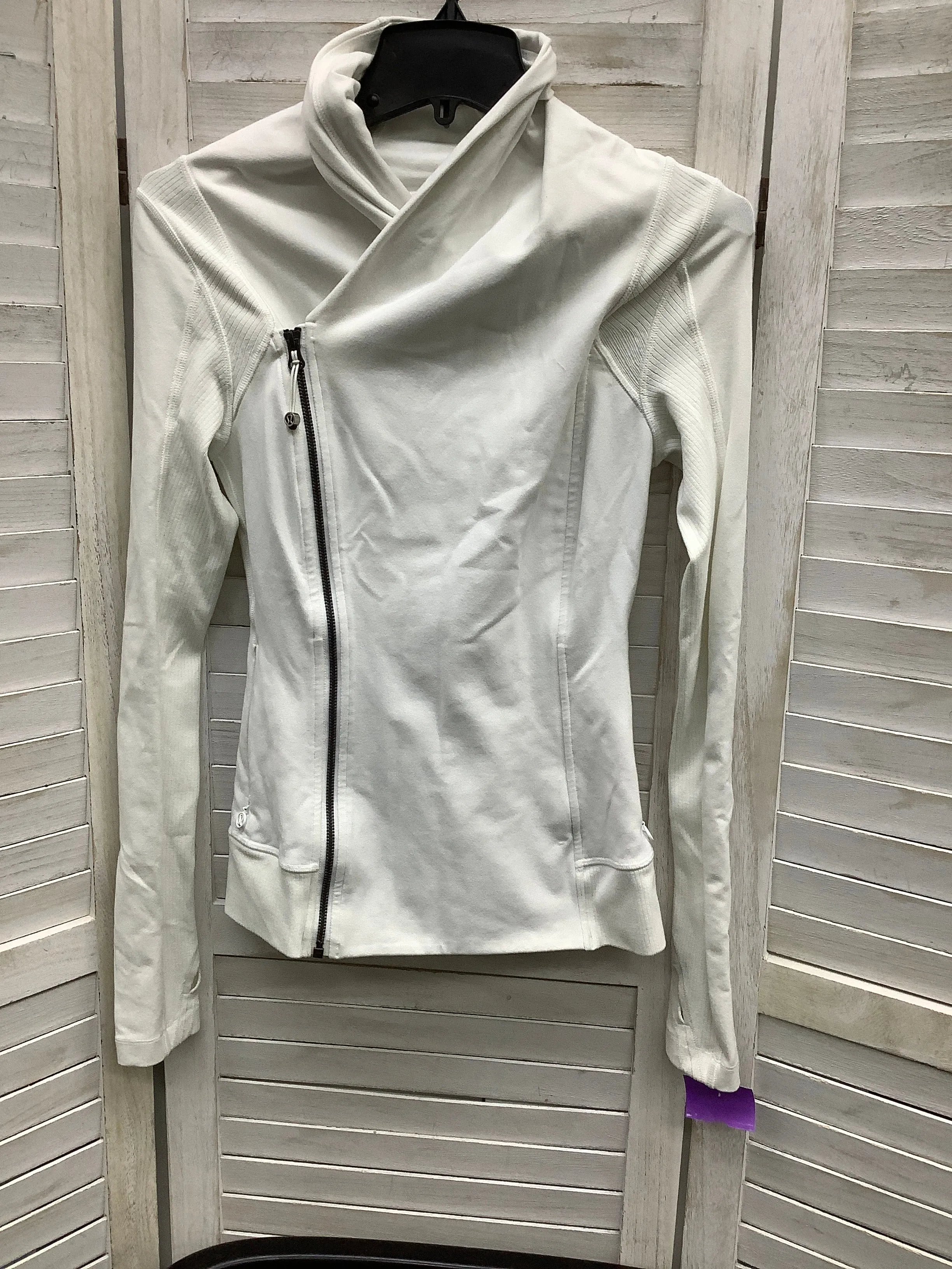 White Athletic Jacket Lululemon, Size 4 Weekend Style