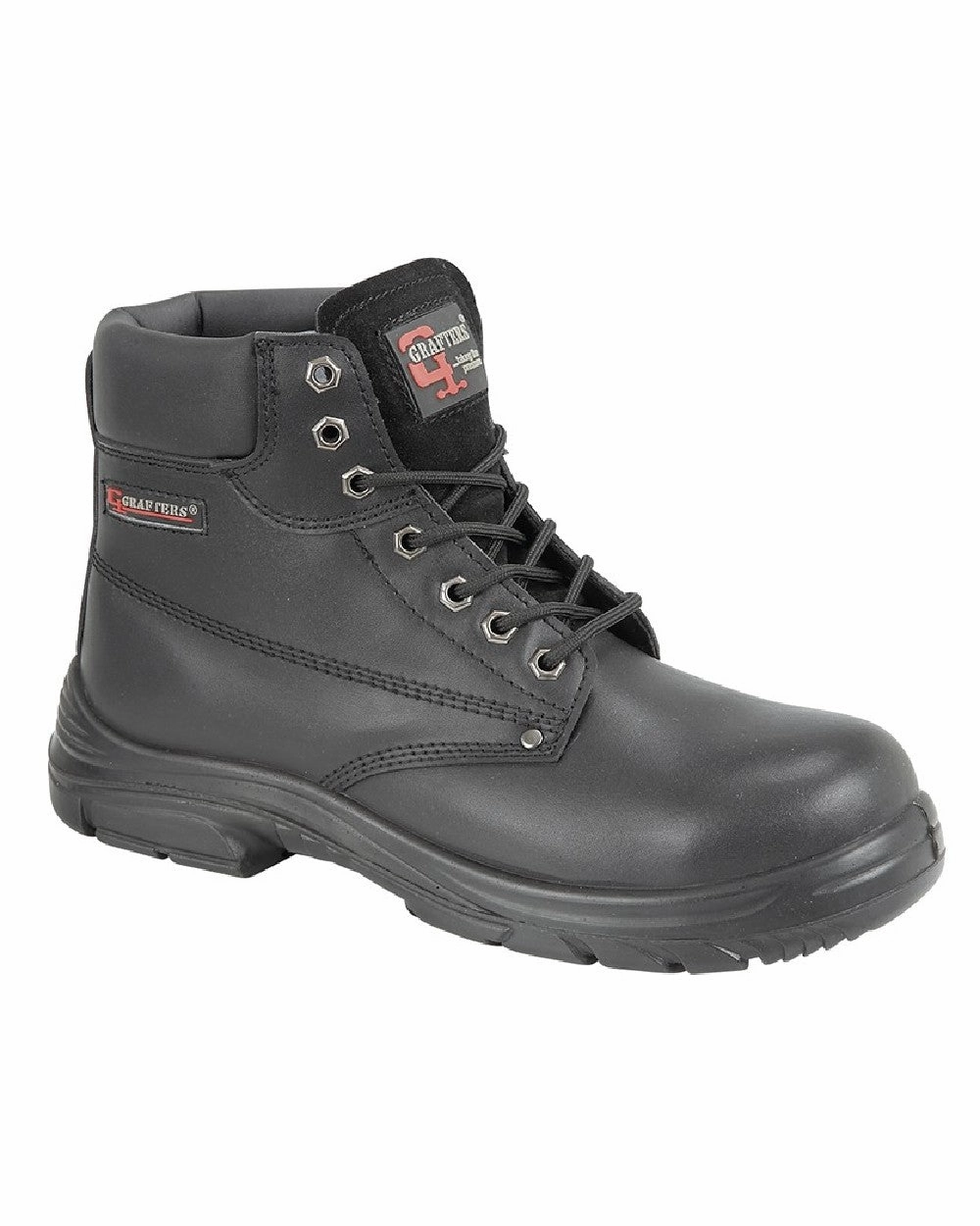Grafters Super Wide EEEE Fitting 7 Eyelet Safety Boots Combat Look All Weather Rural Traveler