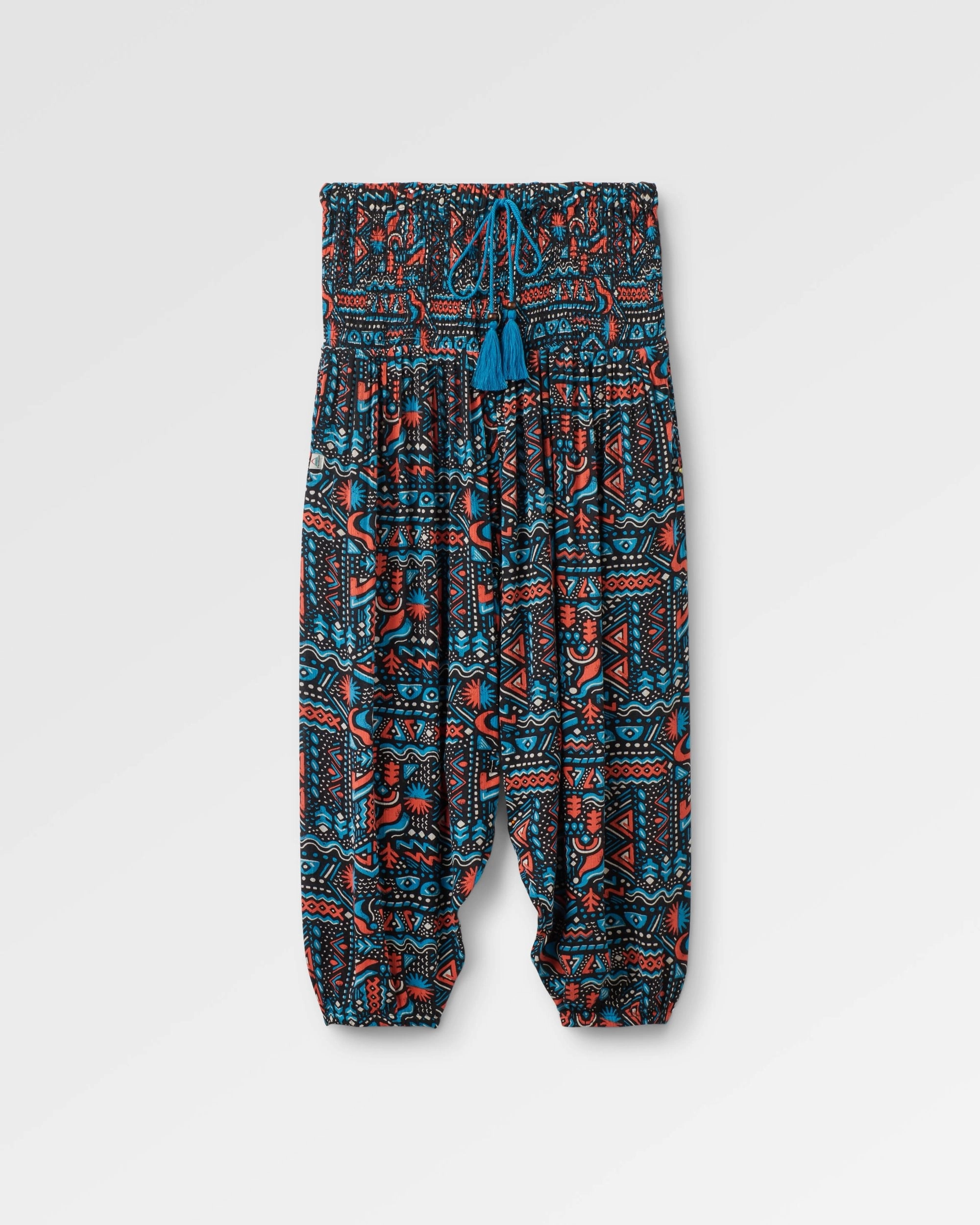Daylily Loose Trouser - Elemental Geo Black Versatile Design