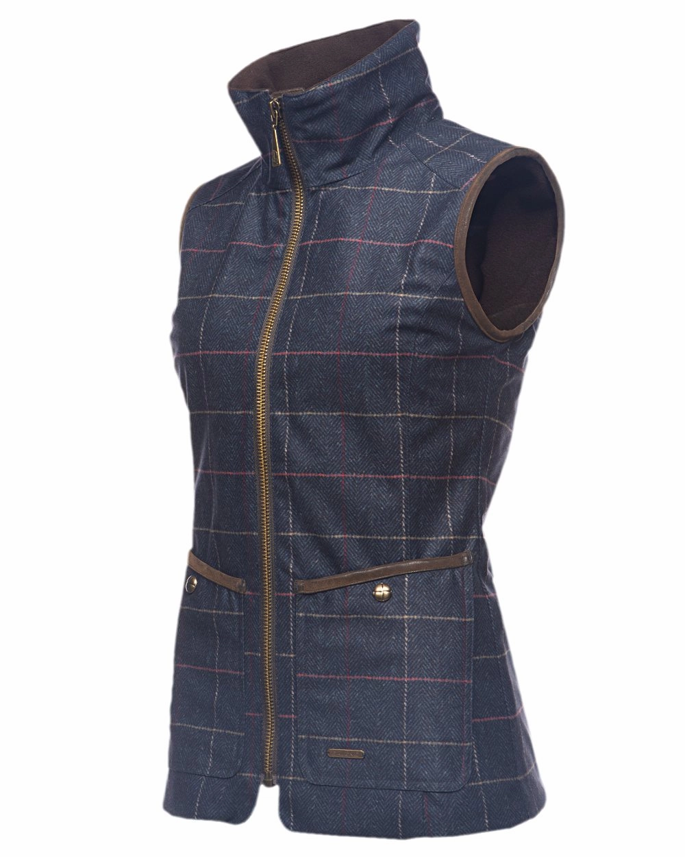 Baleno Womens Perth Printed Tweed Bodywarmer Slim Silhouette AntiPillingFinish