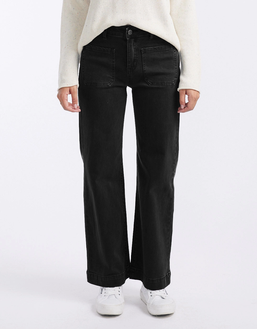 Bobbi 7/8 Denim Jeans - Black Daily Favorite Night Out Traveler Gear Stylish