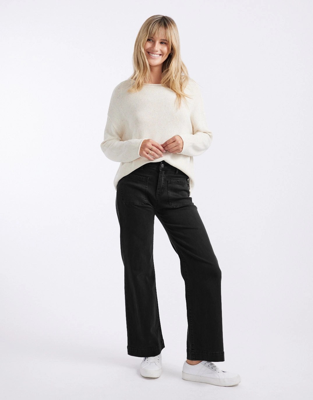 Bobbi 7/8 Denim Jeans - Black Chill Mode