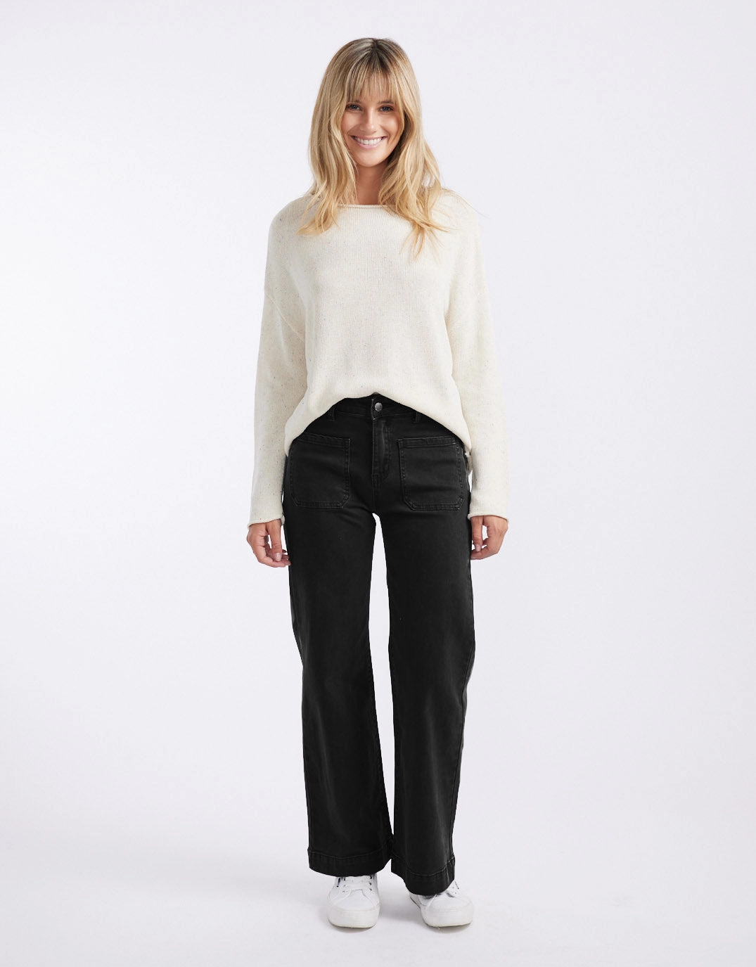 Bobbi 7/8 Denim Jeans - Black Student Outfit Earthy Style Basic