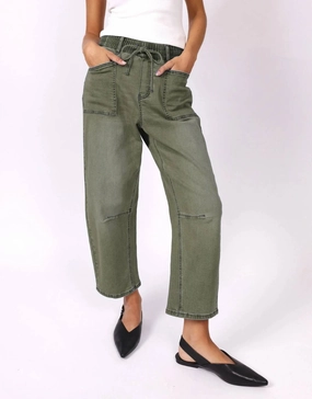 Leo Barrel Jeans - Khaki Weekend Style Smooth