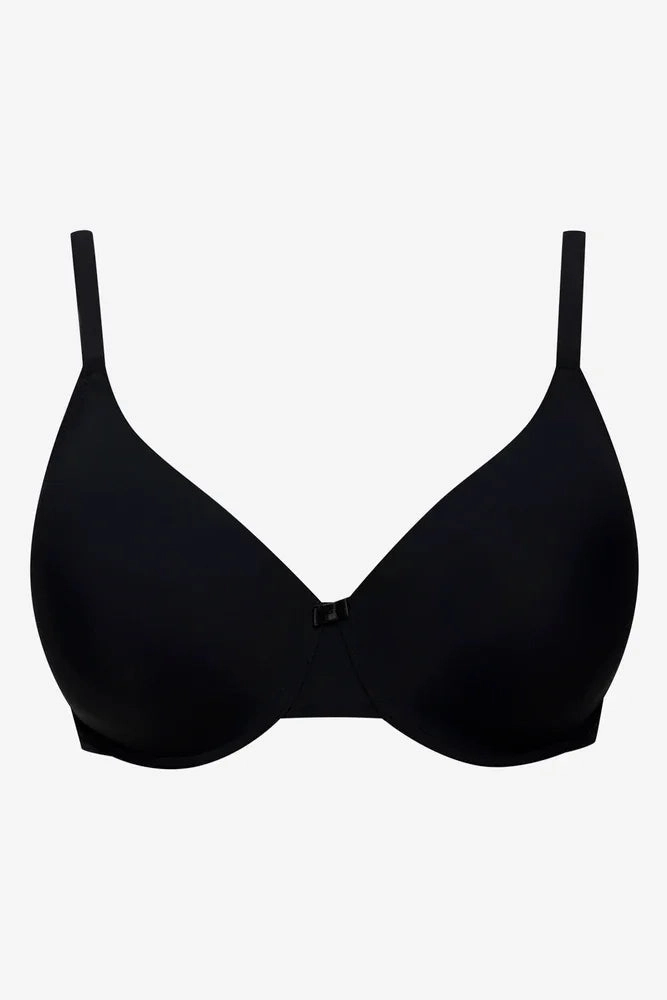 Plus Size 2 Pack T-Shirt Bras Black And Natural tall size Adaptive Stretch Fabric