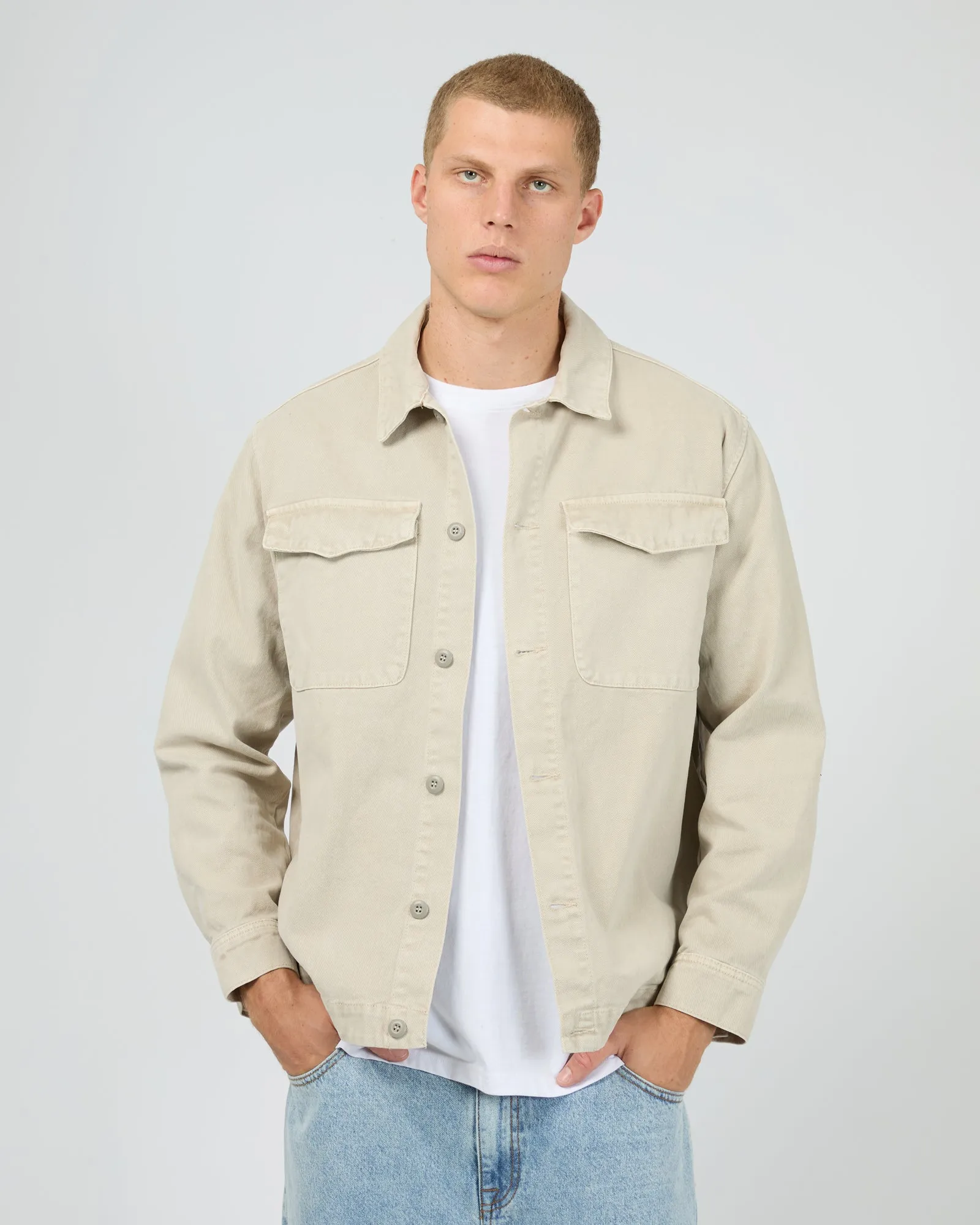 Chic Design Fade Overshirt Grey