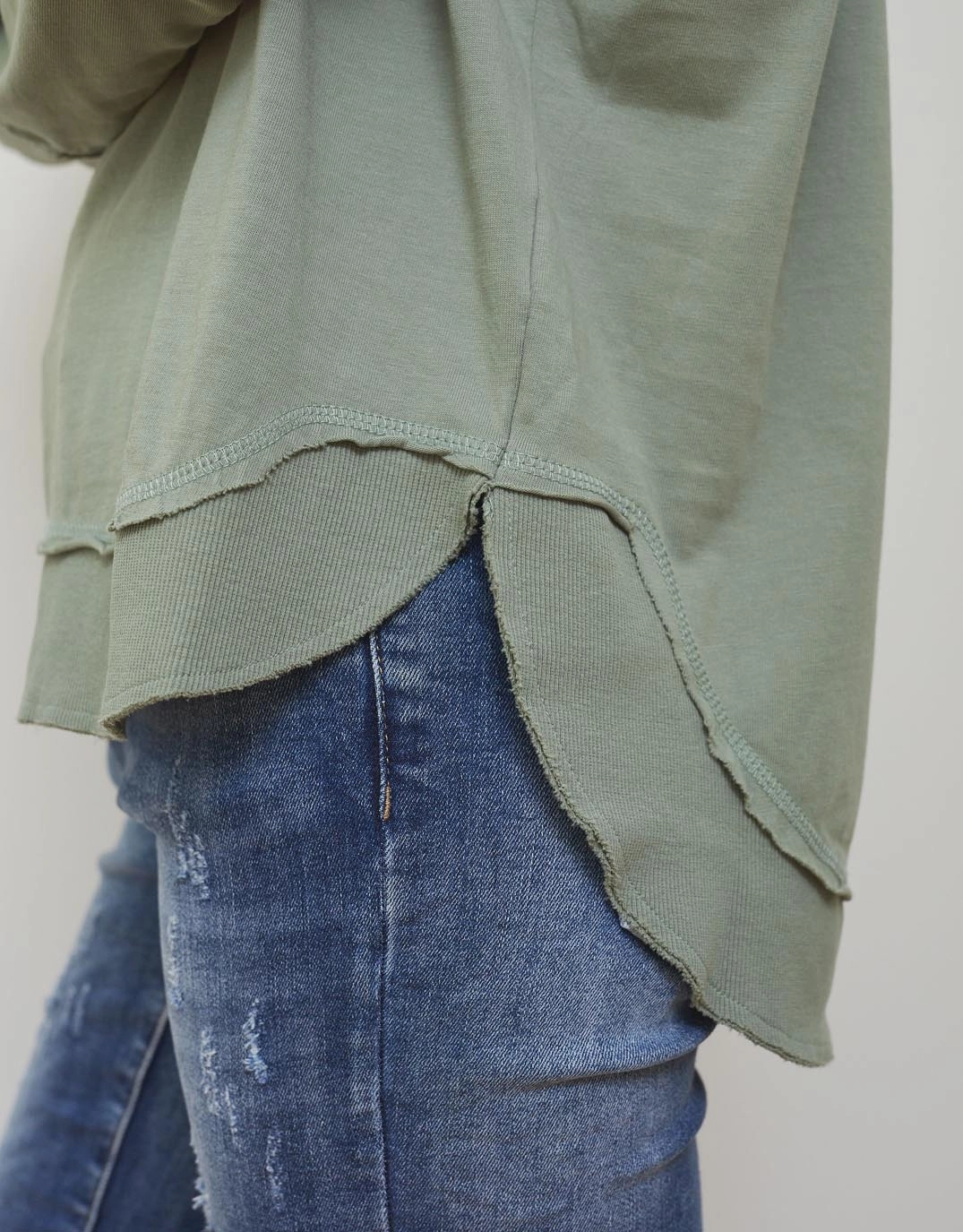 Casual Comfort Wear Farrah Long Sleeve - Sage