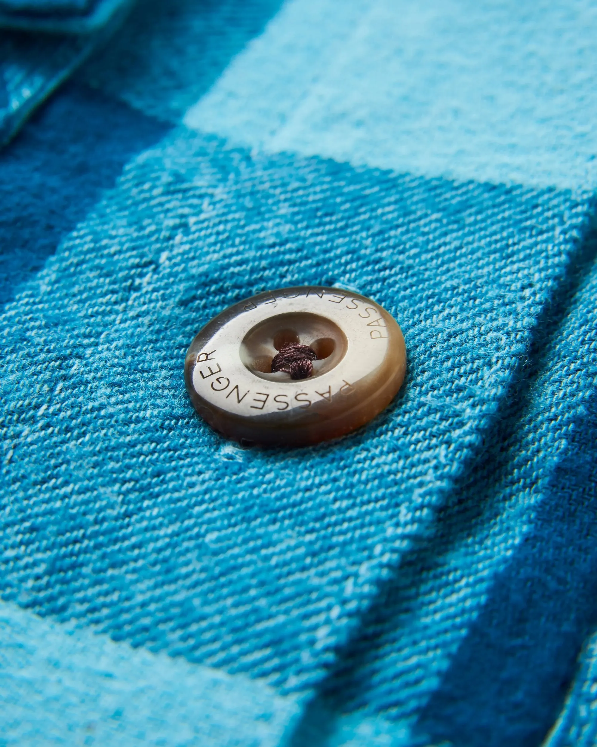 Stella Organic Cotton LS Shirt - Retro Blue Check Multipurpose Layering Fabric Weekend Casual