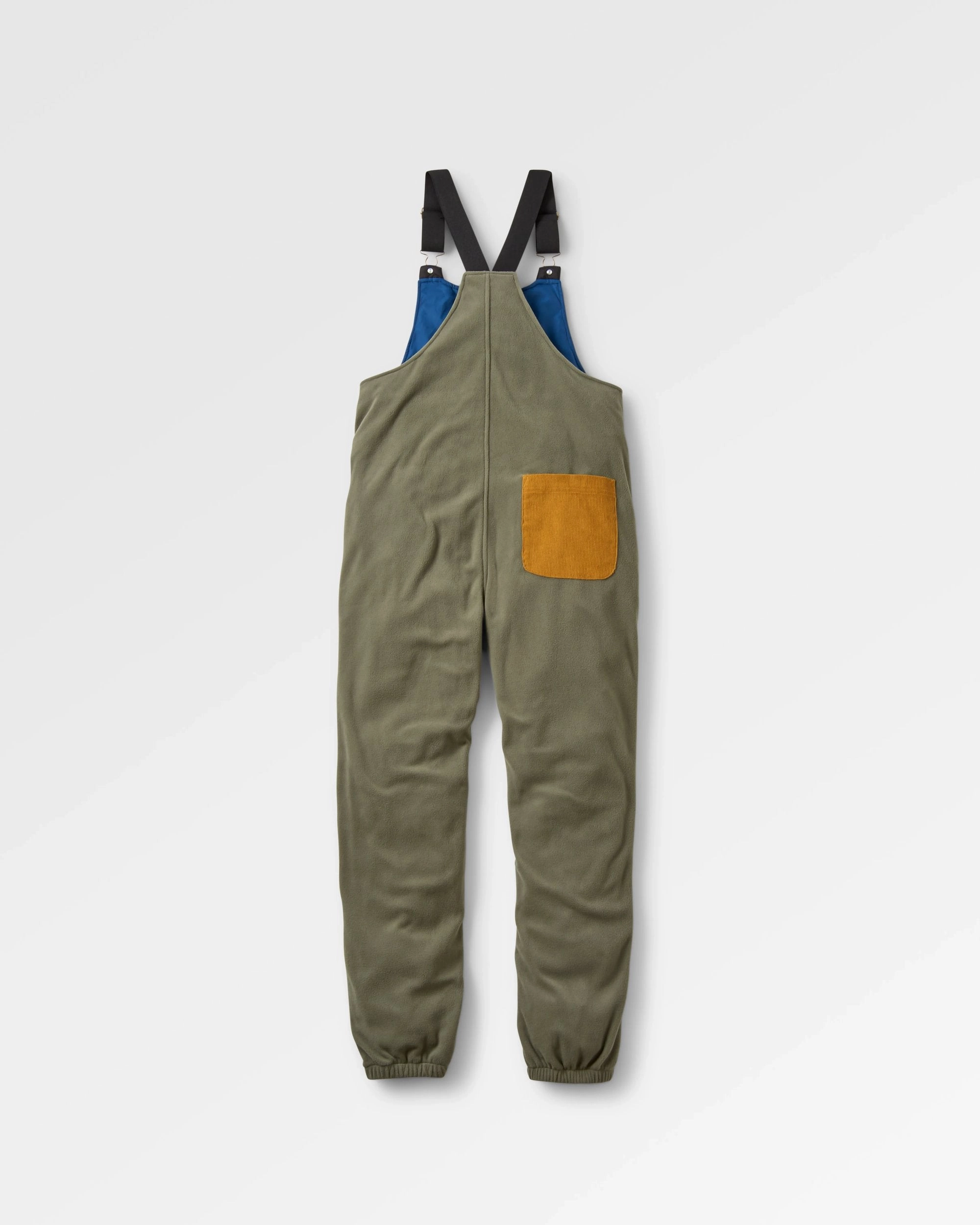 Ace Recycled Polar Fleece Dungarees - Dusty Olive Effortless Comfort Cozy Wear