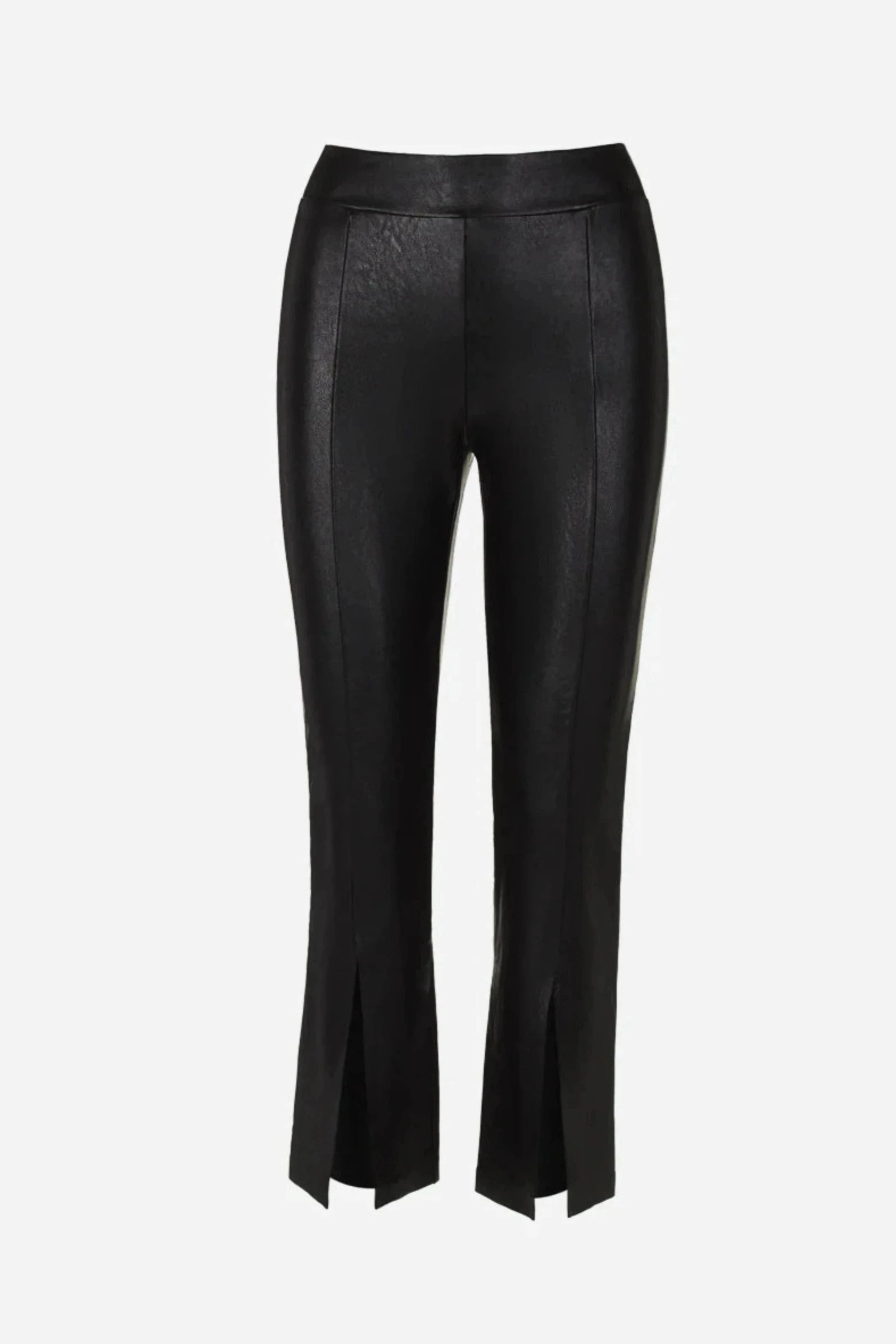 Faux Leather 7/8 Split Front Pant Dinner Resort Basic Office