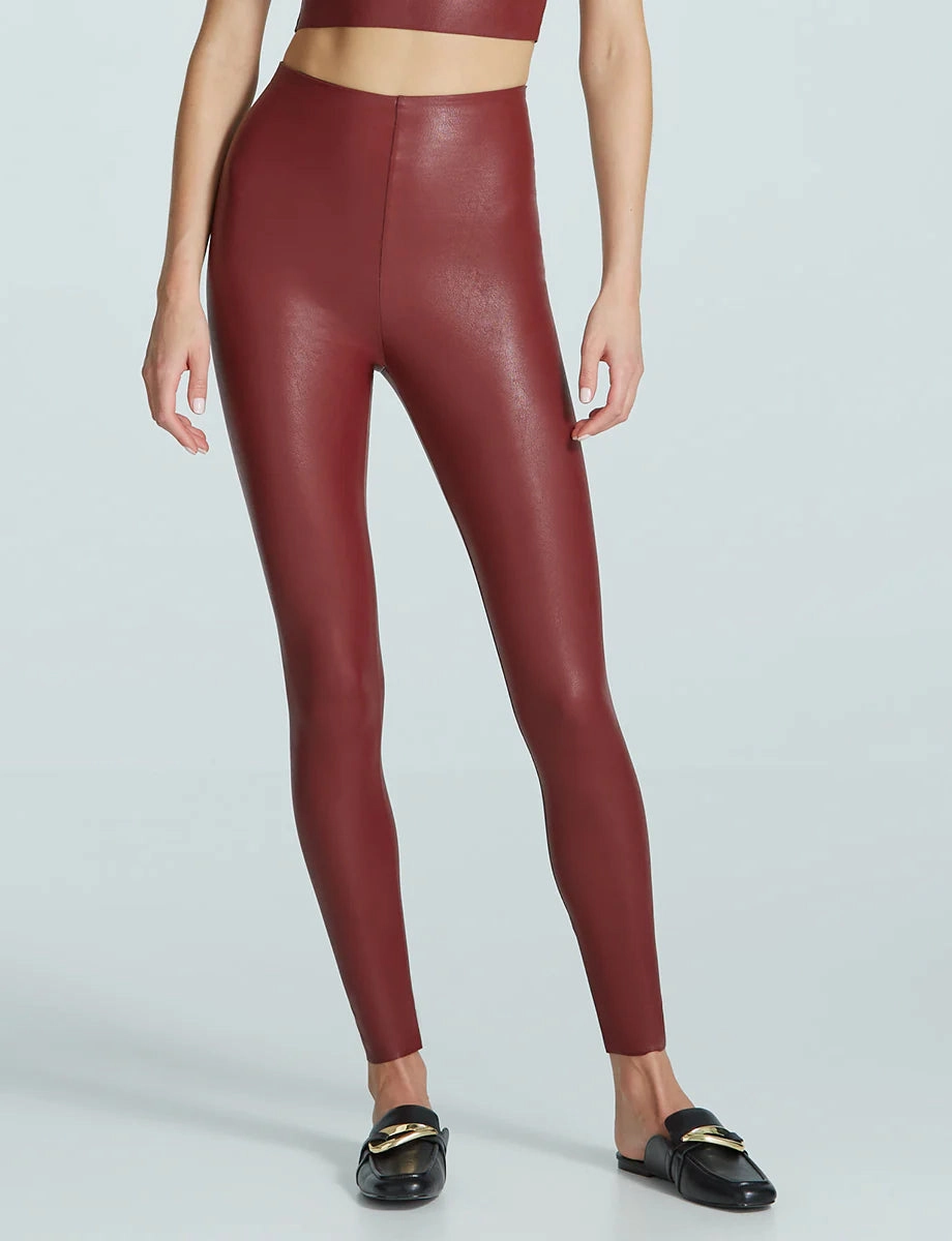 Faux Leather Legging Date Comfy Unique Elegant