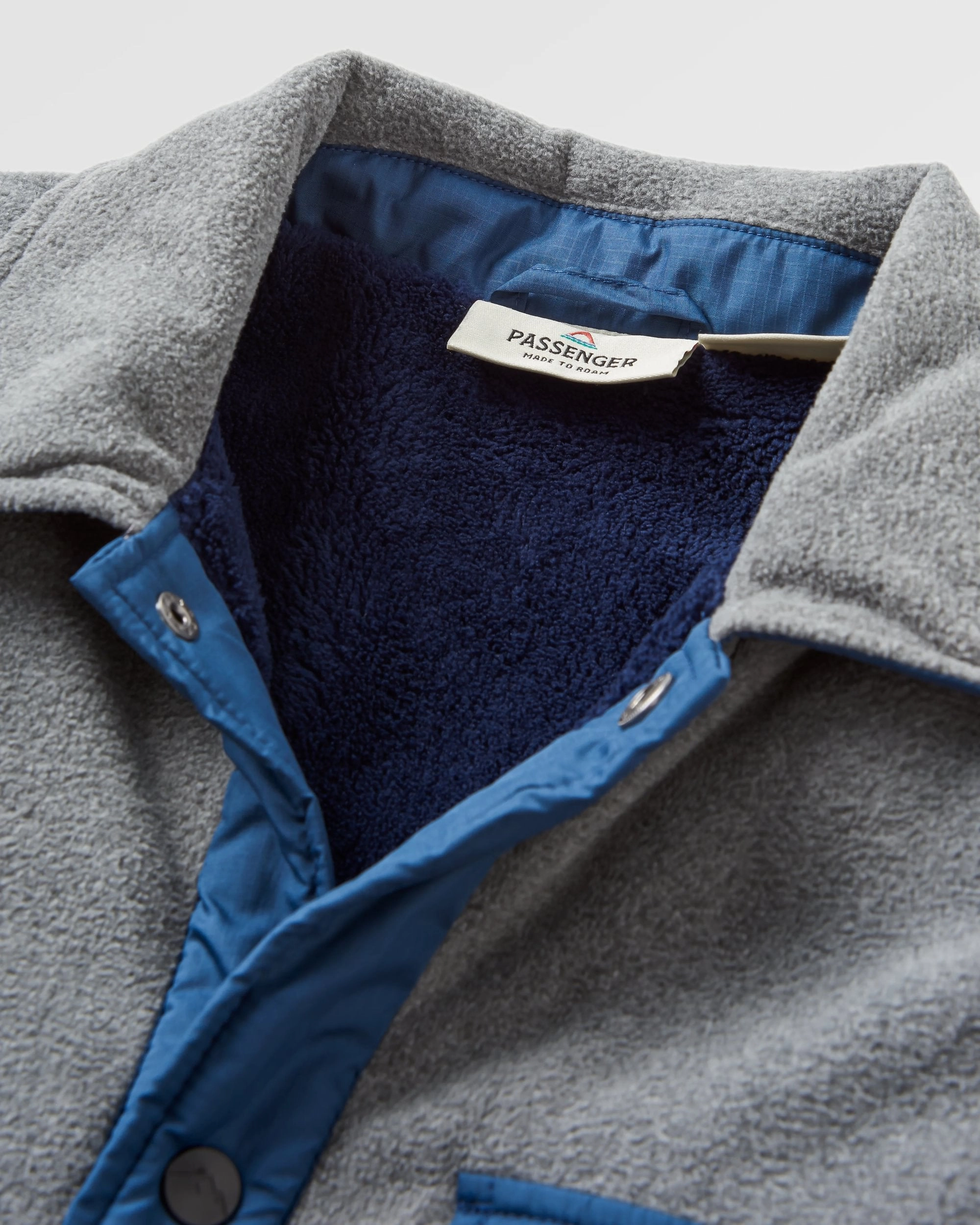 All Year NonRestrictiveFit Firelight Sherpa Lined Overshirt - Grey Marl