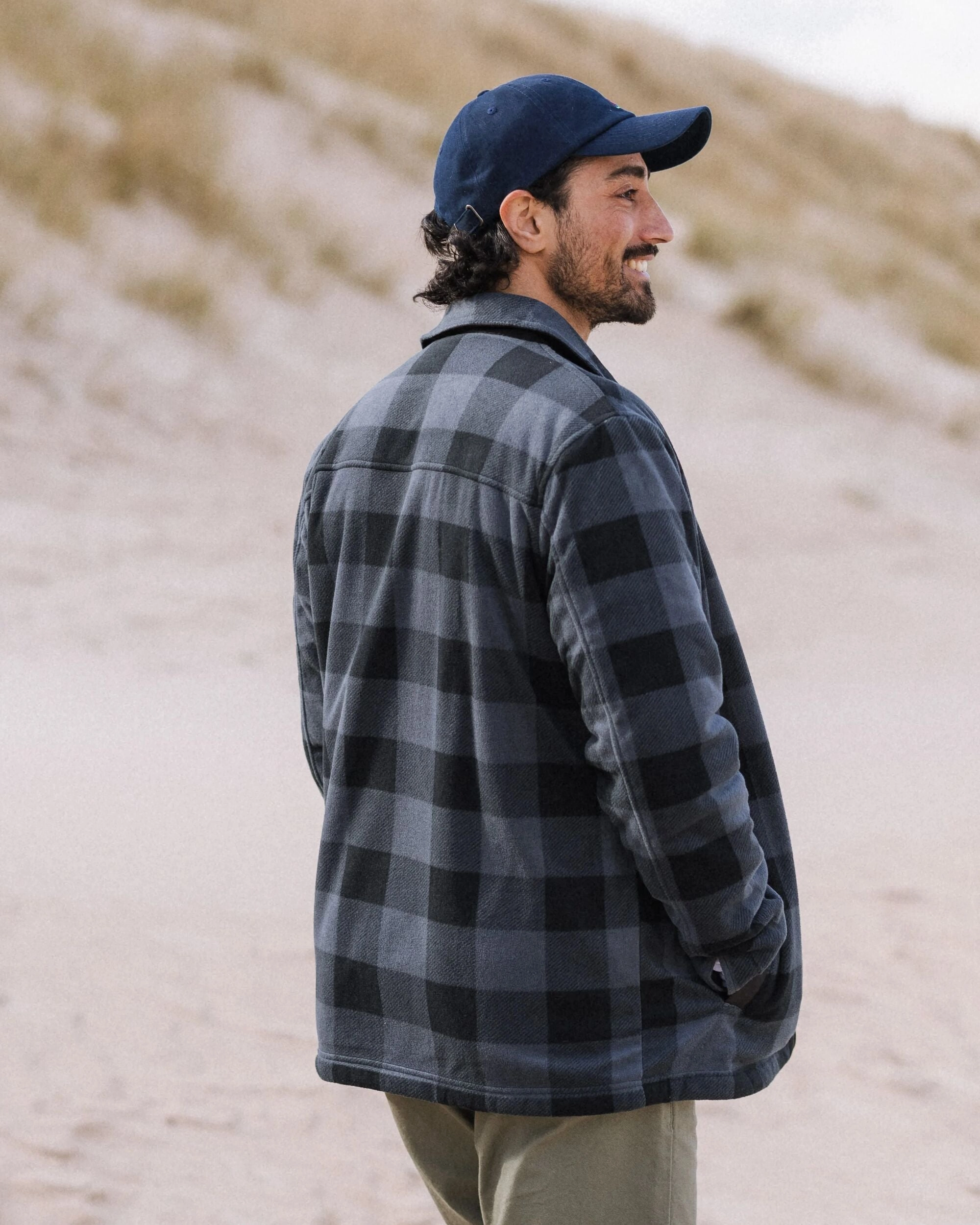 Outdoor Look Firelight Sherpa Lined Overshirt - Storm Grey Buffalo