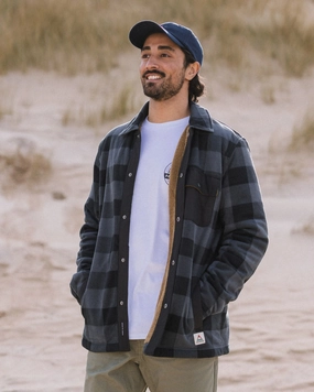 Firelight Sherpa Lined Overshirt - Storm Grey Buffalo Soft Cover
