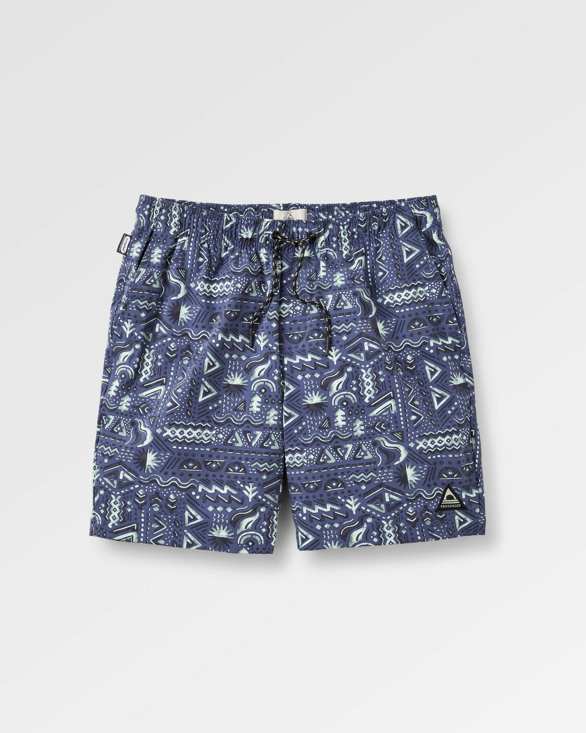 Drifter NetPlus? Beach Linerless Short - Elemental Geo Purple Indigo denim alternative Daily Essential
