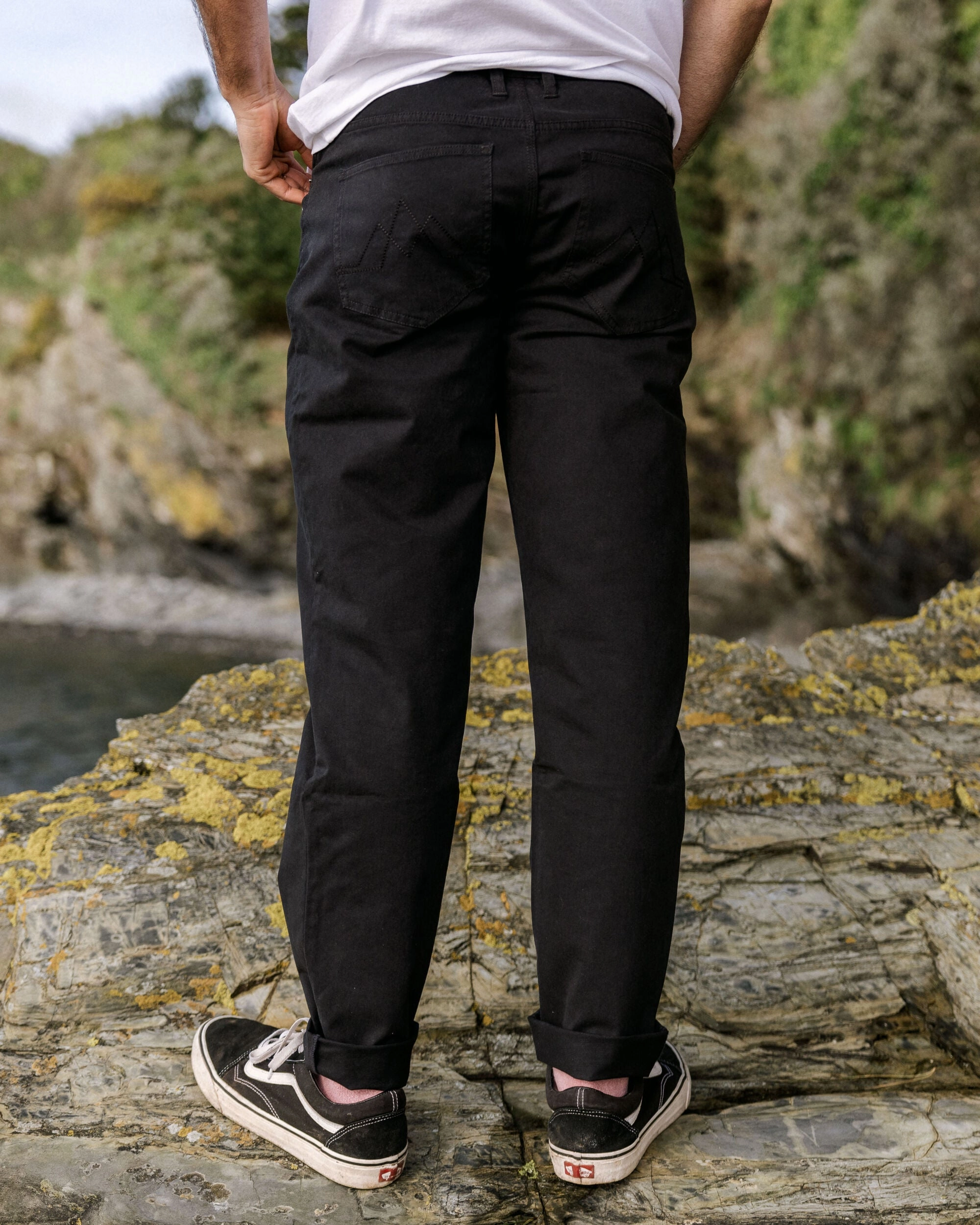 Airy Feel Layered Wear 365 5 Pocket Trouser - Black