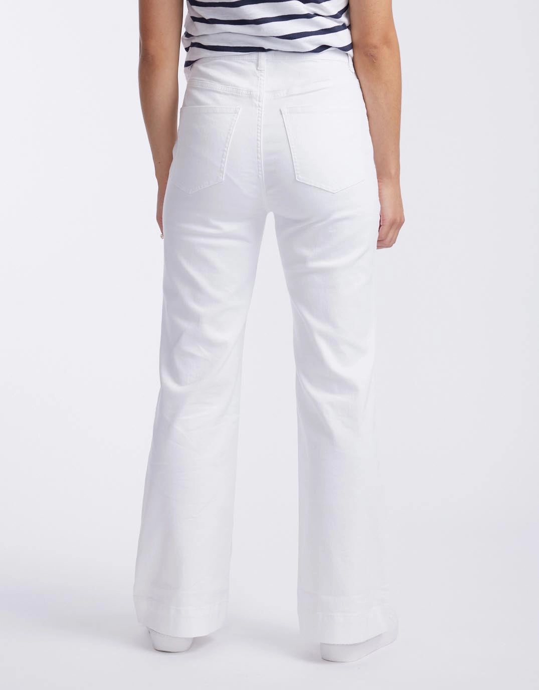 Jayne Wide Leg Jean - White Weekend Wear