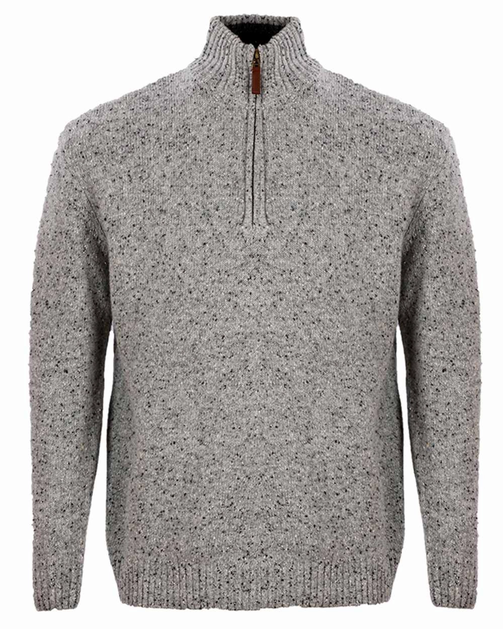 Aran Wool Zip Neck Sweater Chafe Free