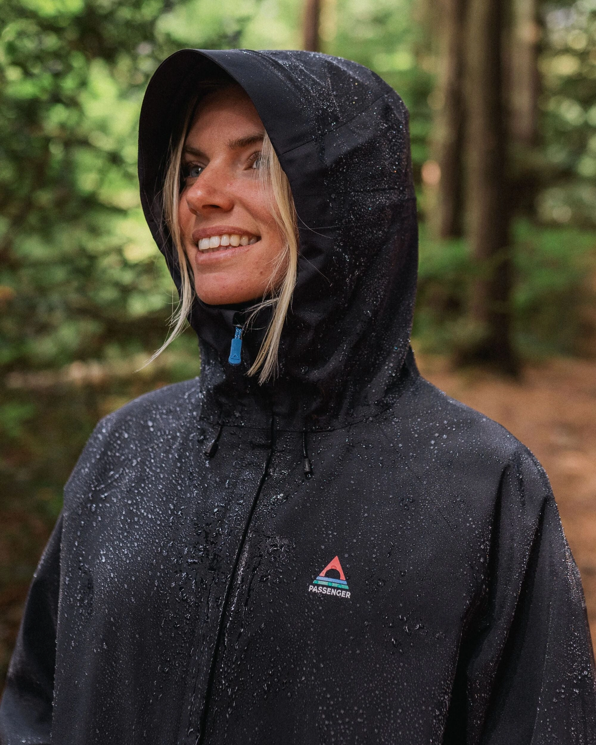 Five Element Recycled Waterproof Jacket - Black Heat Tech Fabric