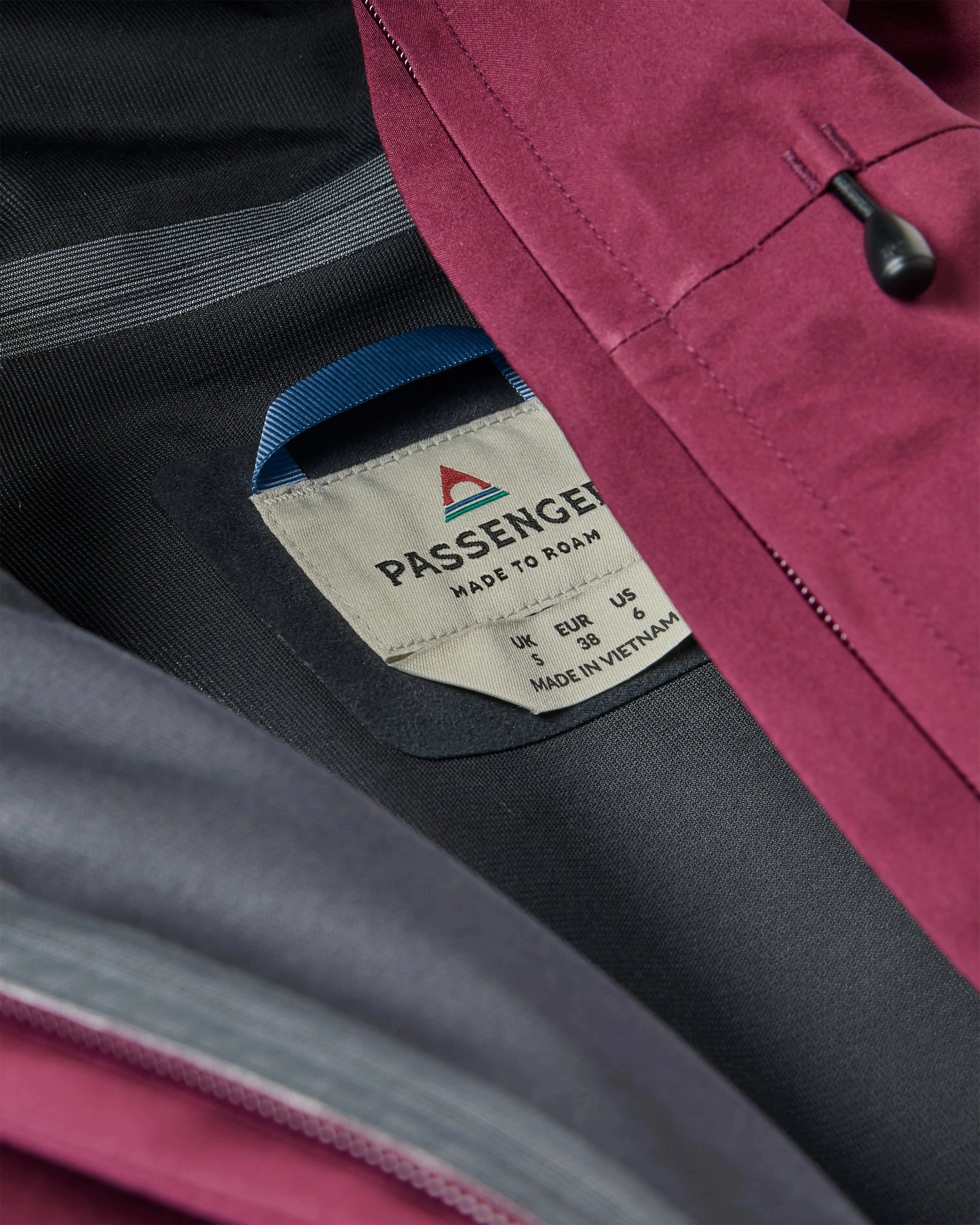Five Element Recycled Waterproof Jacket - Fig Double layer fabric