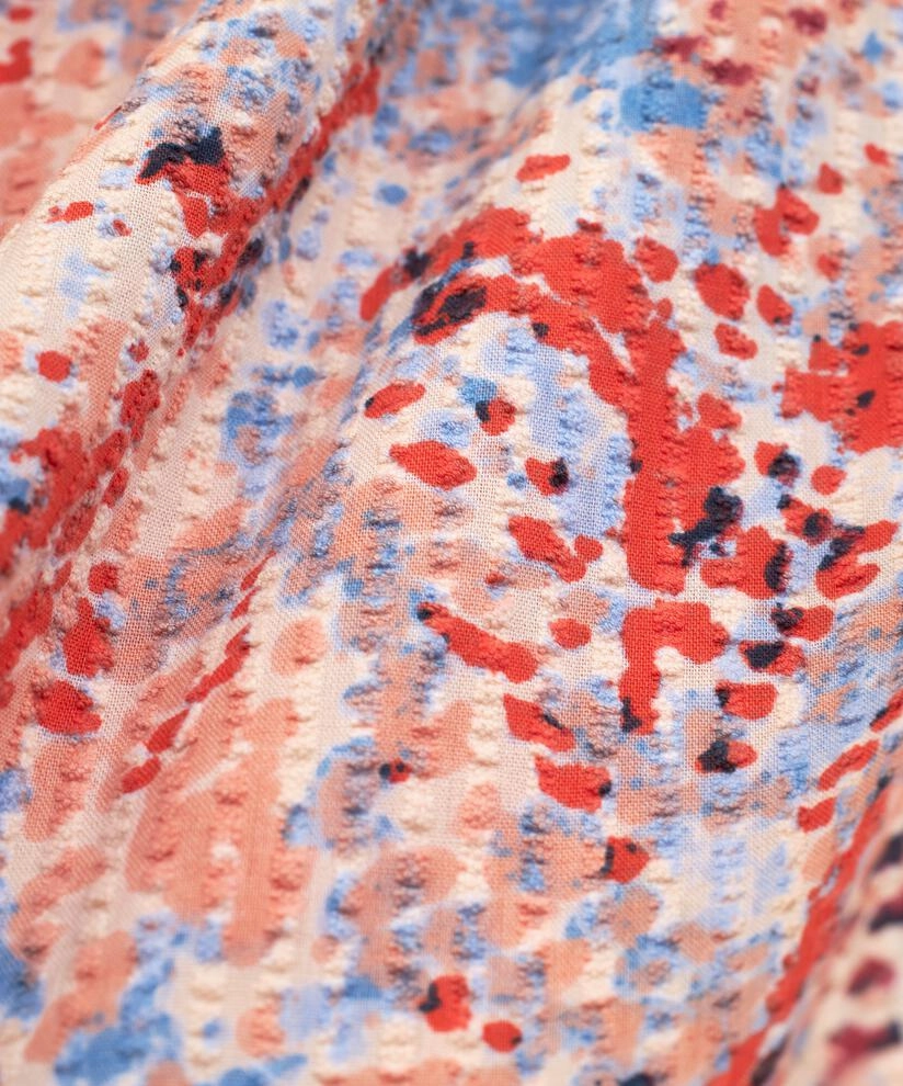1008798 MaDanette Print Blouse - Orange Com Eco friendly materials Stretch Technology