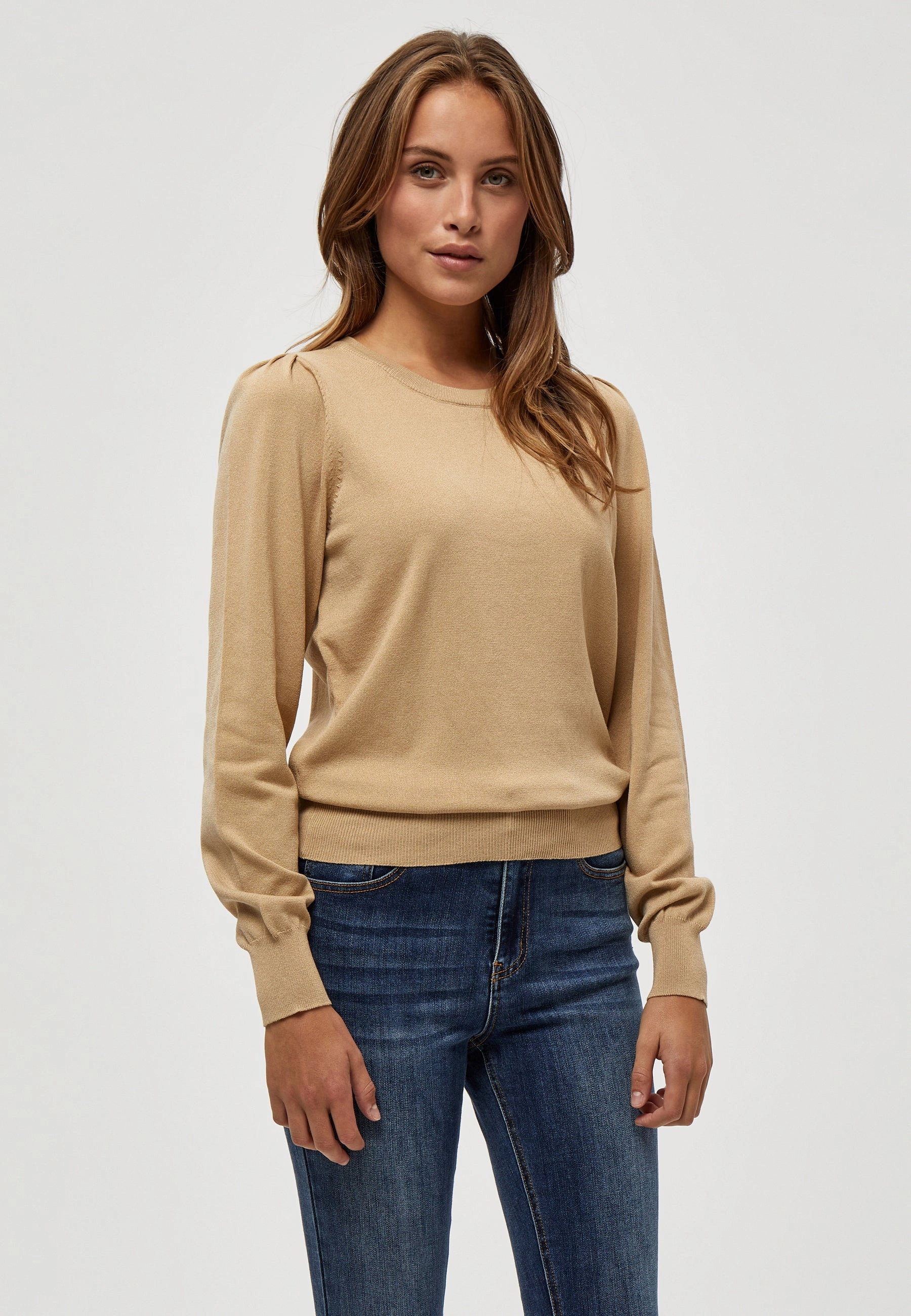 PC1699 Tana Top - Warm Sand Melange Airflow Mesh Lining