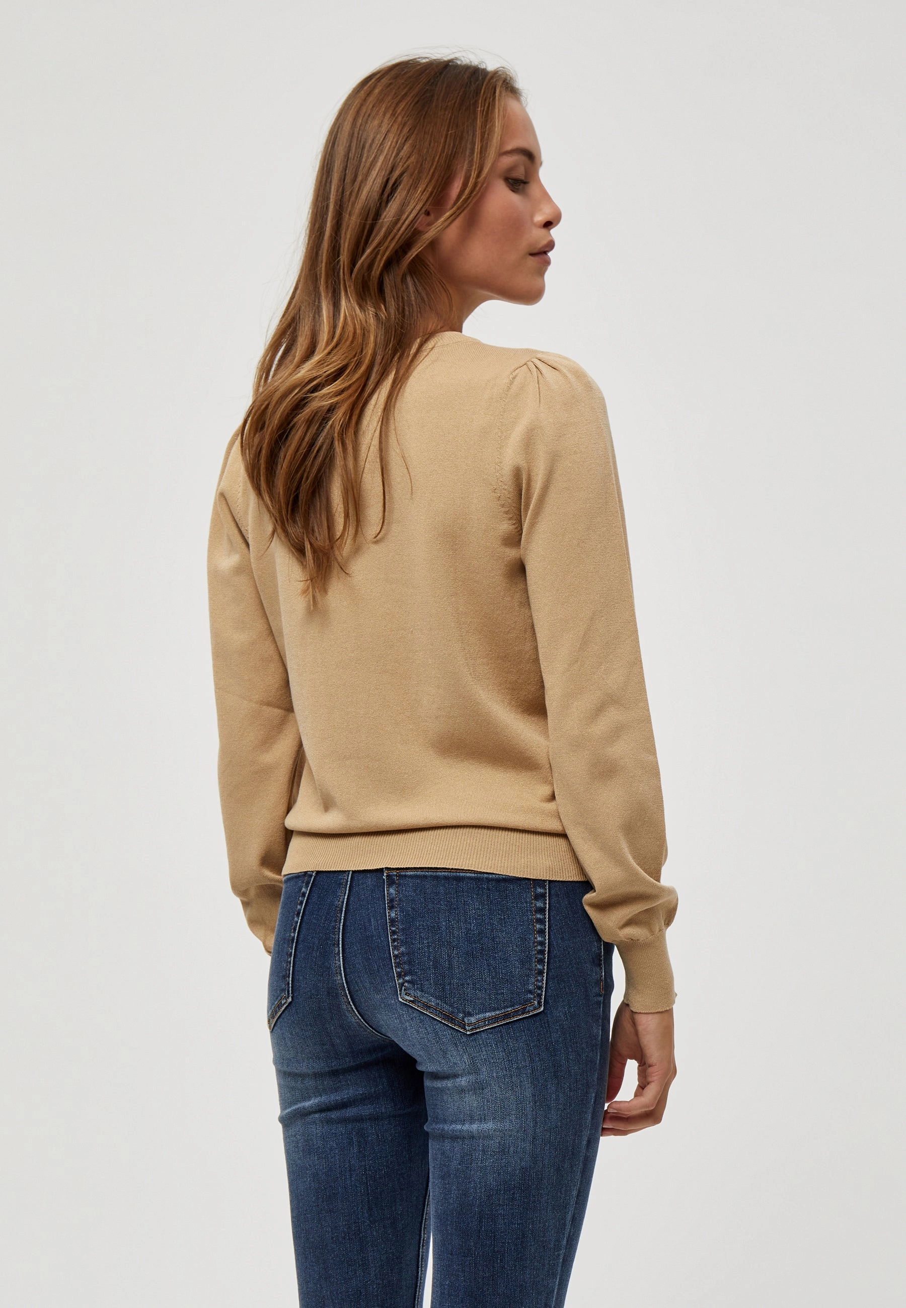 PC1699 Tana Top - Warm Sand Melange Stretch Fit Engineering SoftKnit