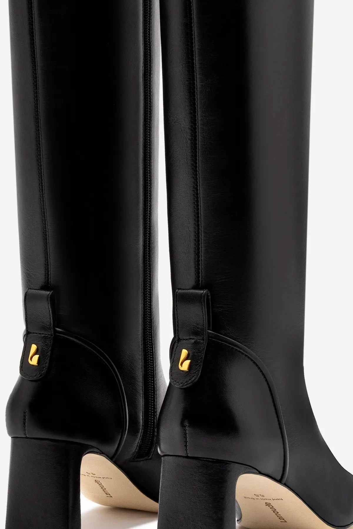 Ski Lodge Alexis Hi Boot In Black Stretch Leather