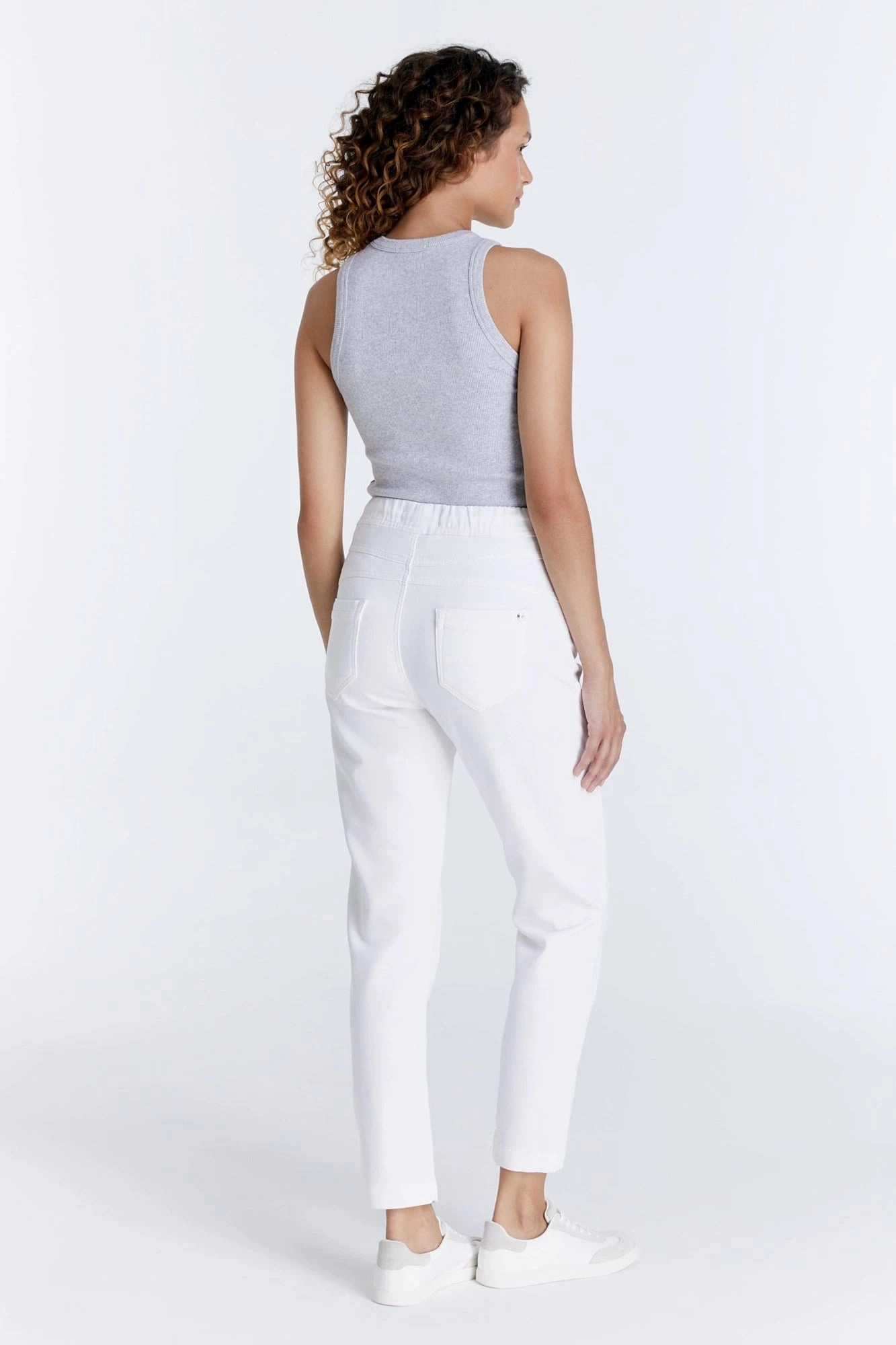 Ella Jogger Pant - White - L01  27" Inseam Travel Fit Anti Cling Finish