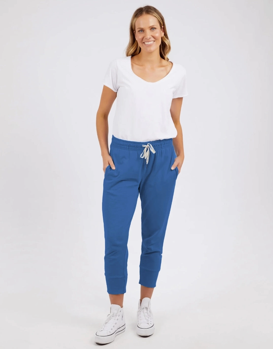3/4 Brunch Pants - French Blue Functional Design