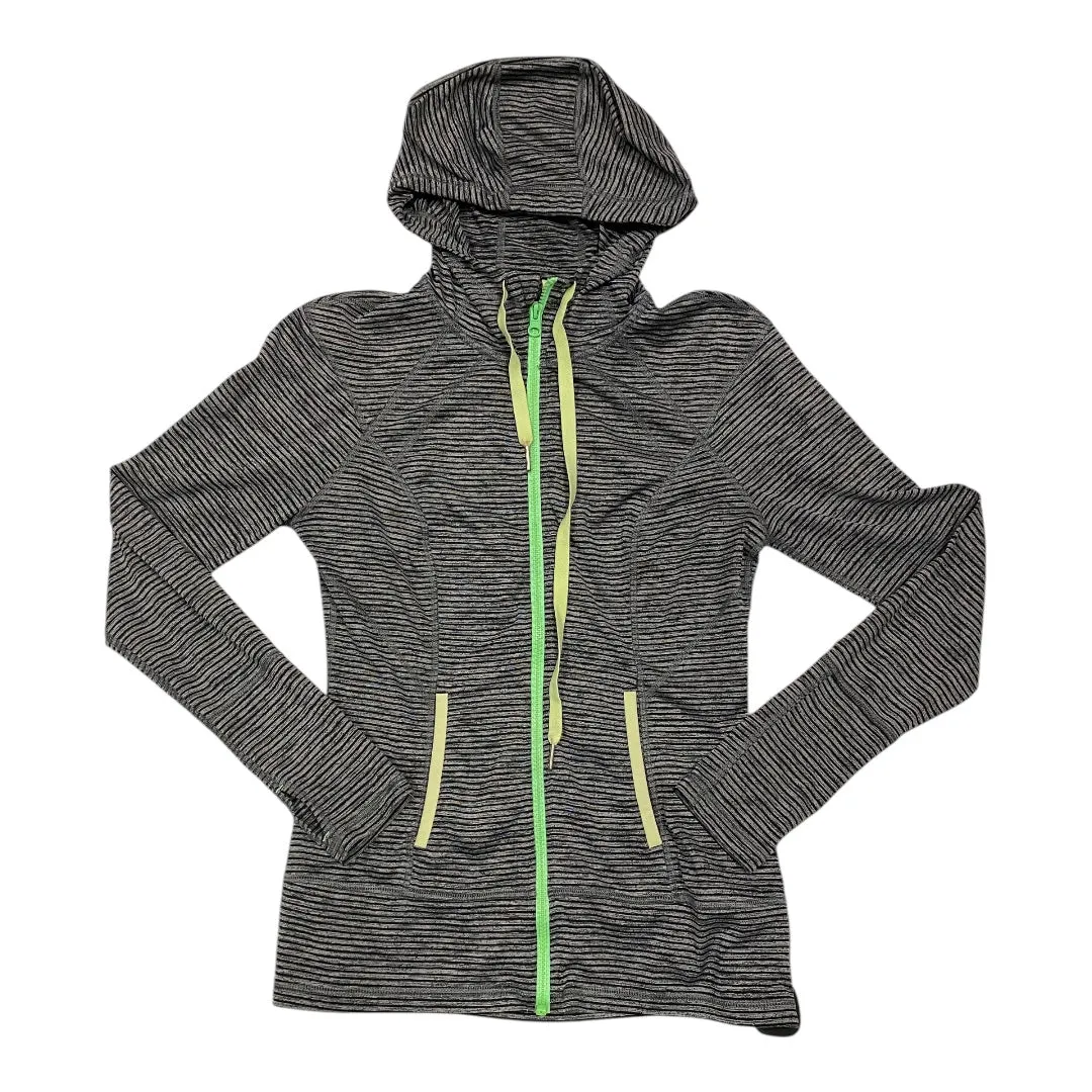 Athletic Jacket By Lukka In Striped Pattern, Size:S Non Slip Collar Soft Shell