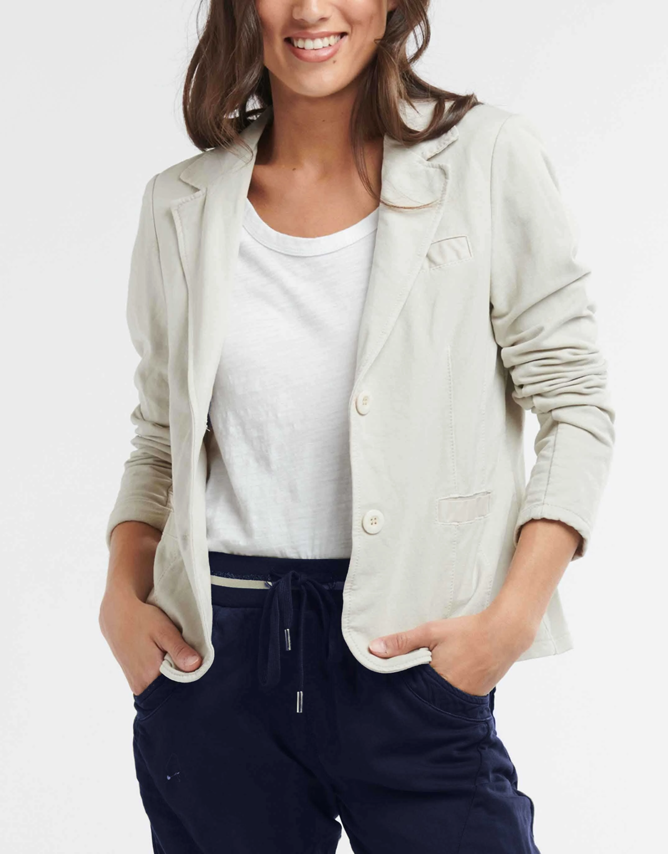 Maha Jacket - Beige MagneticClosure
