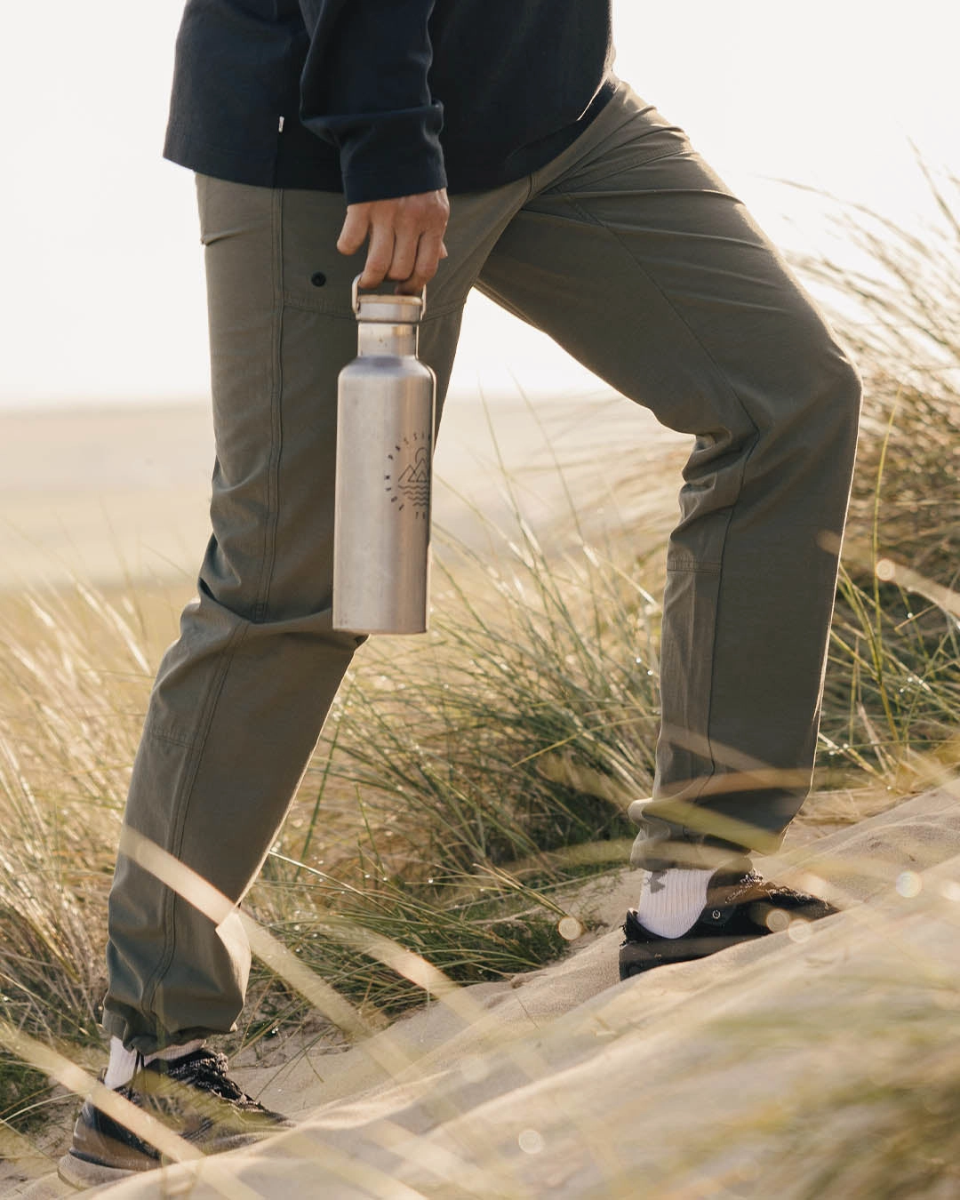 Drift Trouser - Dusty Olive Soft Waistband Cozy Wear