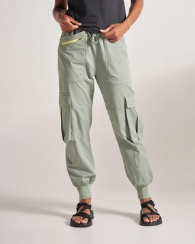 Hydrilla Organic Cotton Trouser - Pistachio Breathable Mesh Panels