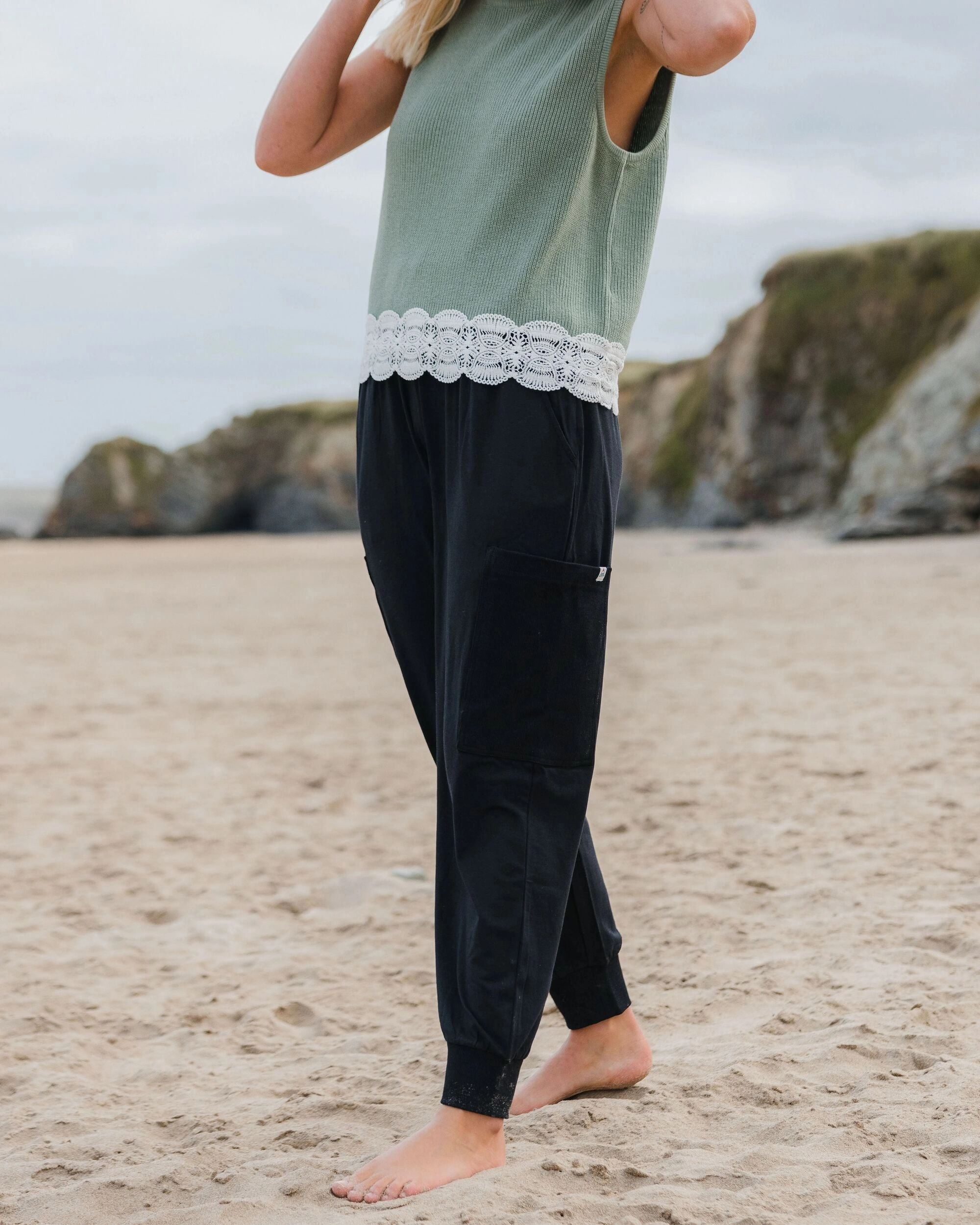 Day Dream Recycled Trouser - Black Chic Vibe Adaptable Design