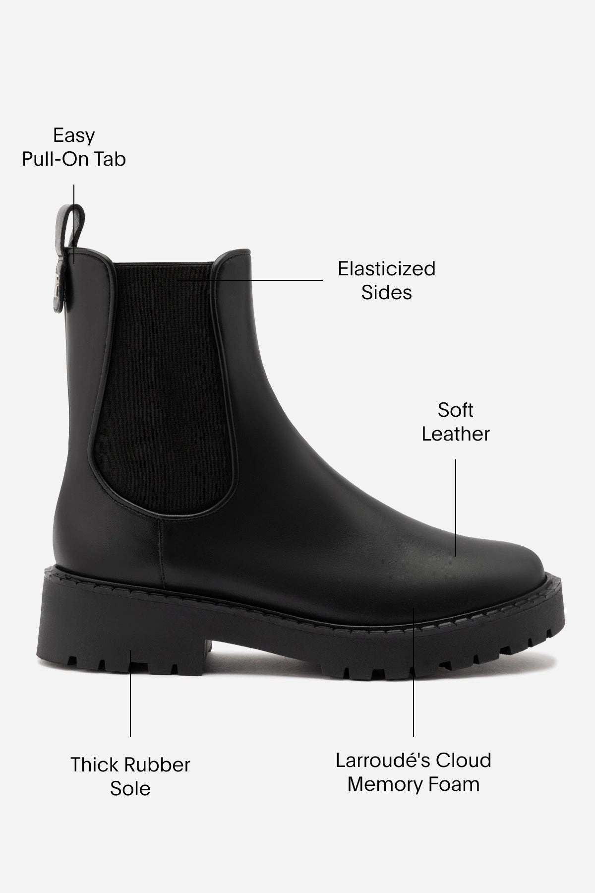 Sancha Boot In Black Leather Multi-Season Wear