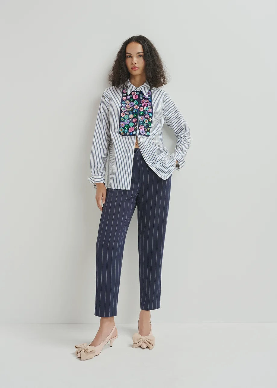 EA Host Carotte Leg Pants in Dark Sapphire Fashion-Forward Anti Chafe Lining