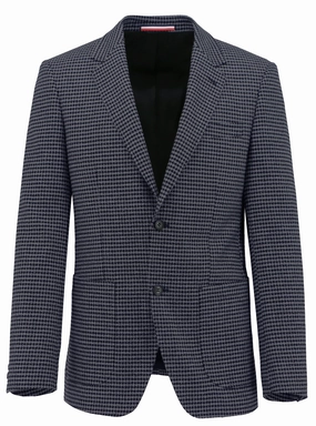 Frictionless Inner Layer Taped Edges Hvar Navy Checked Sports Jacket