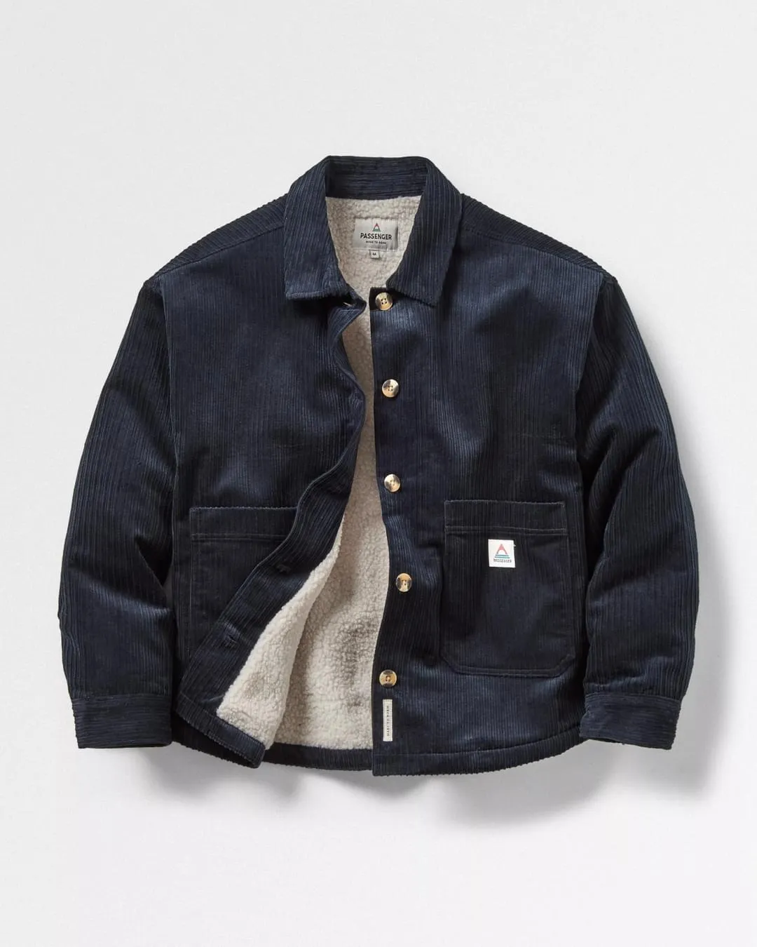 Sleeveless Cut Flint Corduroy Overshirt - Deep Navy