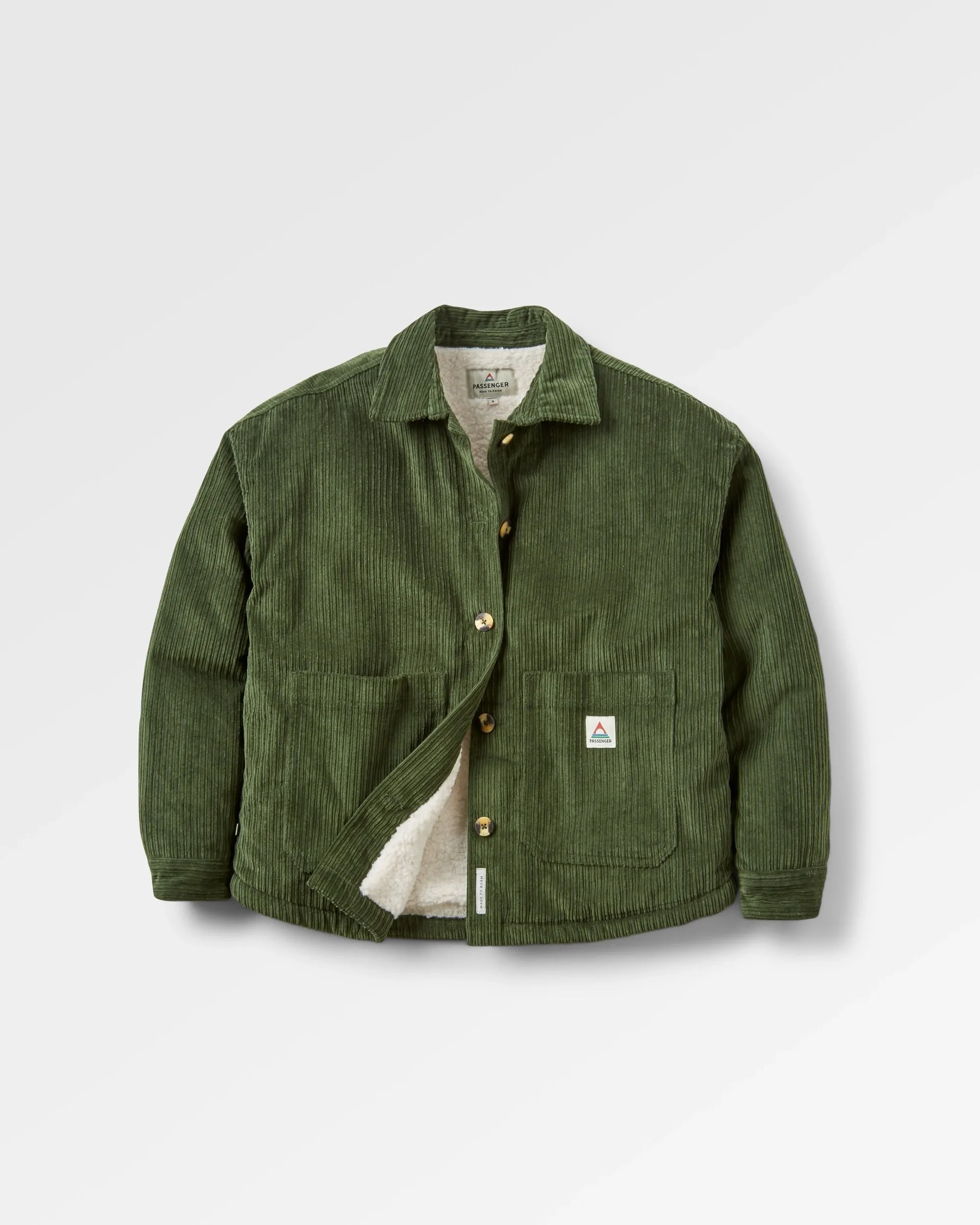 Cooling Mesh Lining Flint Corduroy Overshirt - Fir Tree