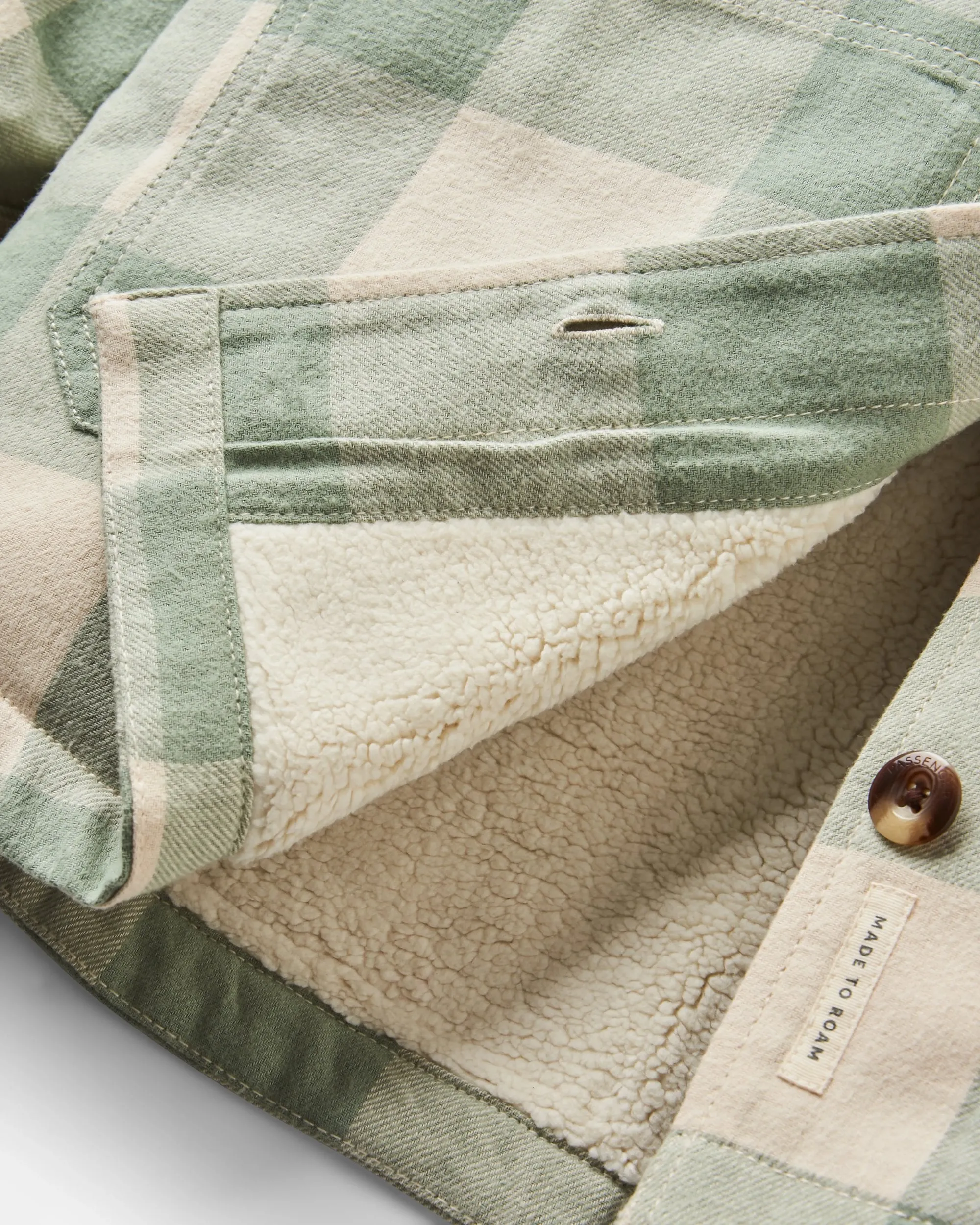 Flint Organic Cotton Overshirt - Pistachio Buffalo Check Spring Trend