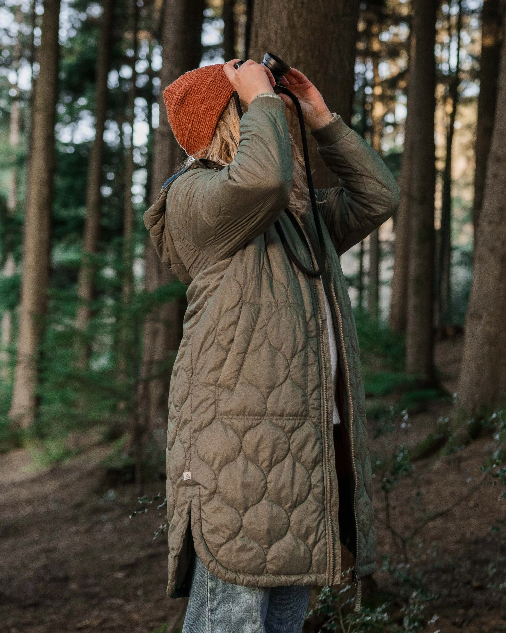 Flora Long Recycled Insulated Parka - Dusty Olive Waterproof Zipper Closure AllPurposeFastening
