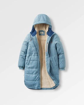WaterResistantCoating Contrast Stitch Flora Recycled Sherpa Lined Parka - Arctic