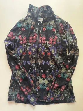 Floral Athletic Jacket Karen Kane, Size M Soft Fleece Interior