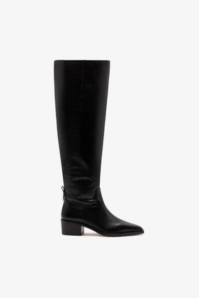 Florencia Hi Boot In Black Leather Feather Light Remote Hiking