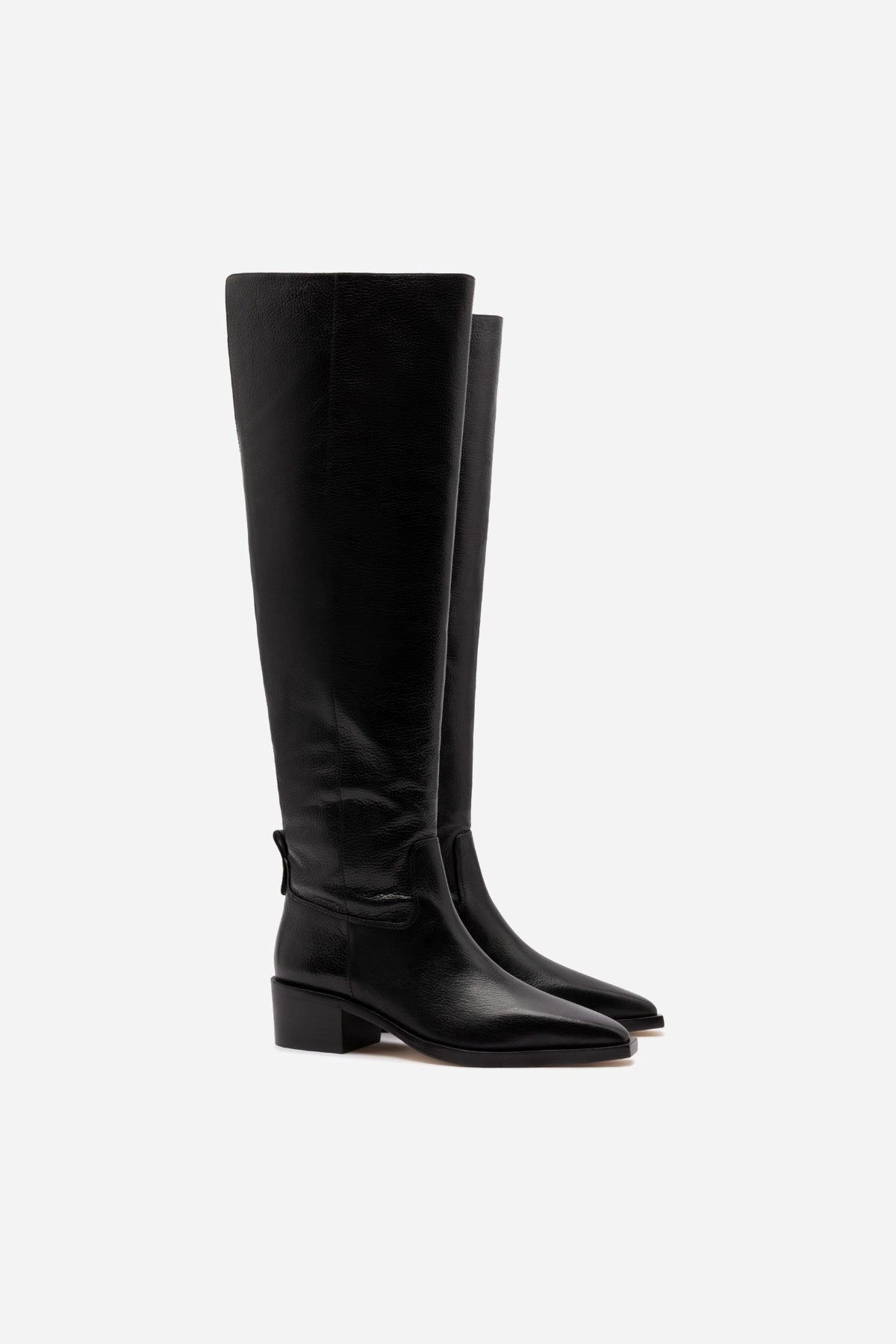 Florencia Hi Boot In Black Leather Thermal Core Windy Weather